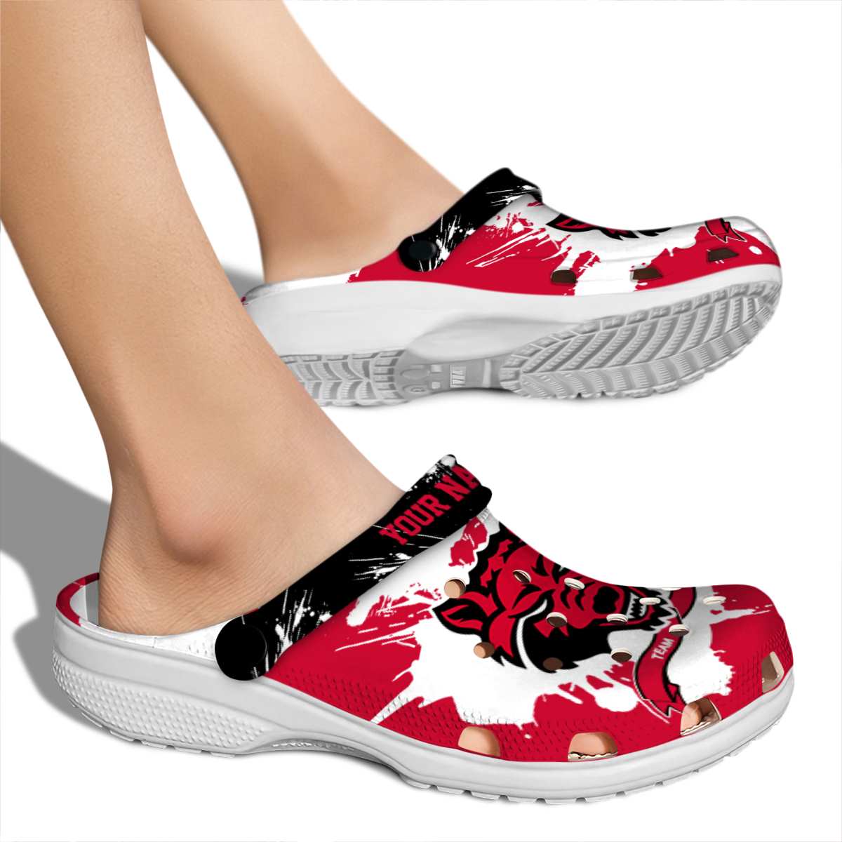 Merchidea Arkansas State Red Wolves NCAA Sport Crocs Crocband Clogs Shoes Comfortable For Men Women and Kids