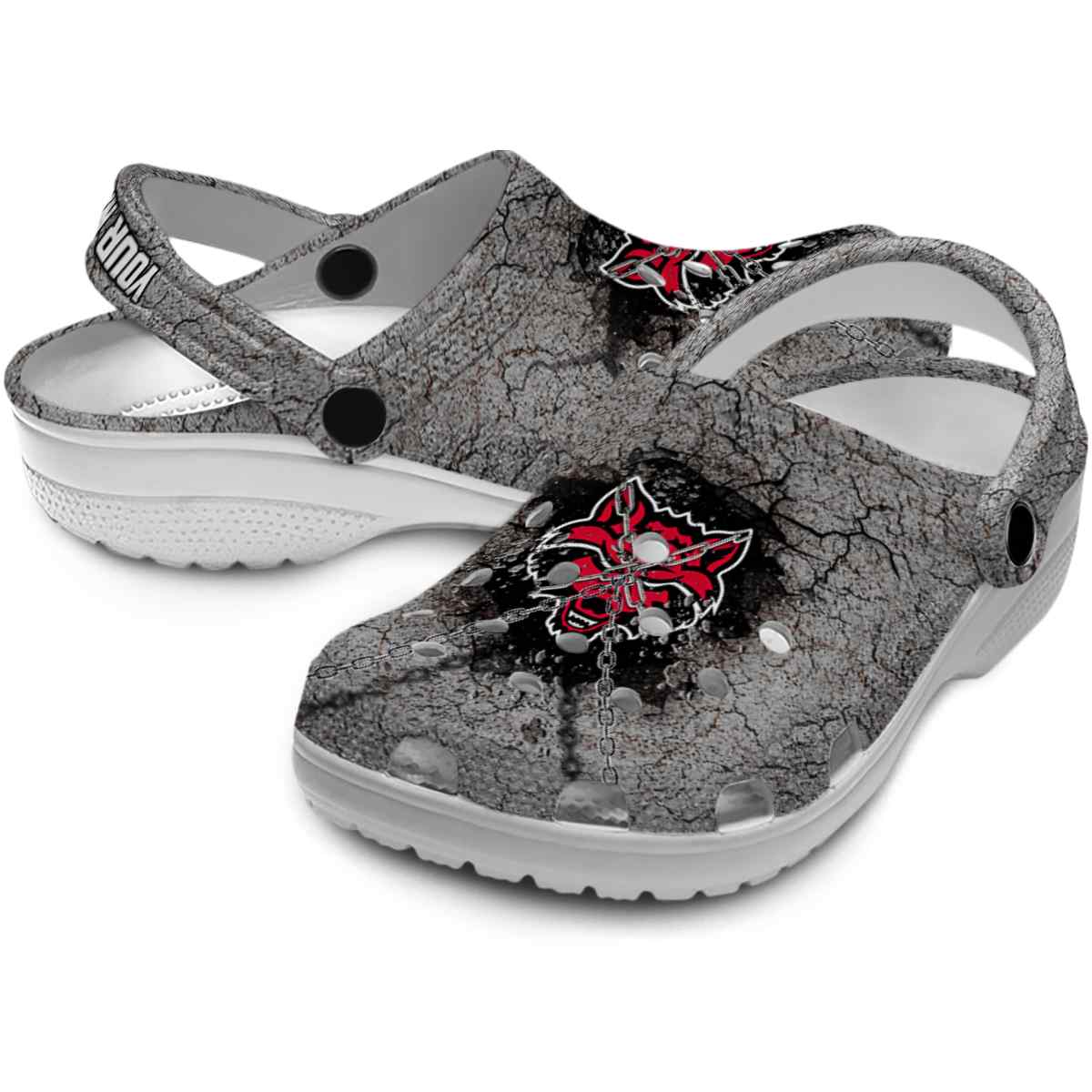 Merchidea Arkansas State Red Wolves NCAA Sport Crocs Crocband Clogs Shoes Comfortable For Men Women and Kids