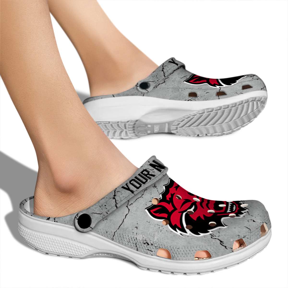 Merchidea Arkansas State Red Wolves NCAA Sport Crocs Crocband Clogs Shoes Comfortable For Men Women and Kids