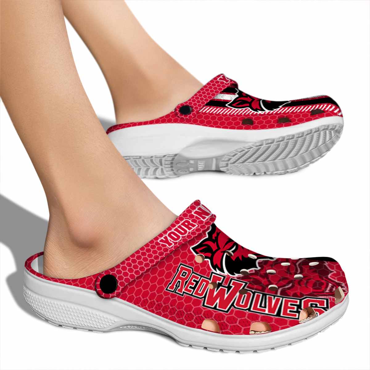 Merchidea Arkansas State Red Wolves NCAA Sport Crocs Crocband Clogs Shoes Comfortable For Men Women and Kids