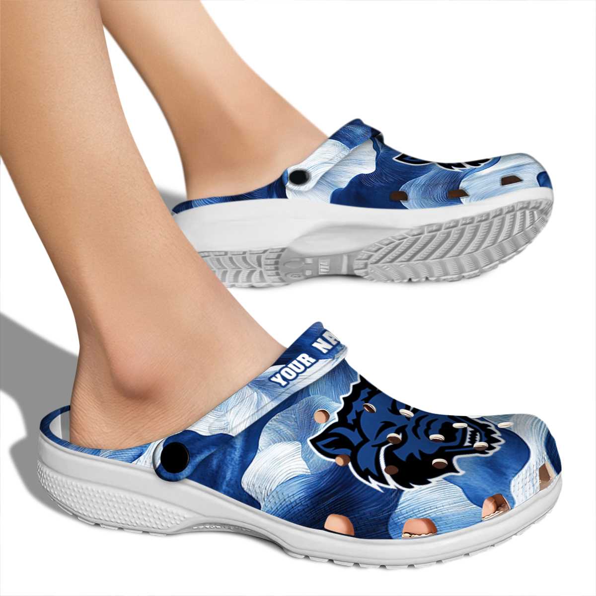 Merchidea Arkansas State Red Wolves NCAA Sport Crocs Crocband Clogs Shoes Comfortable For Men Women and Kids