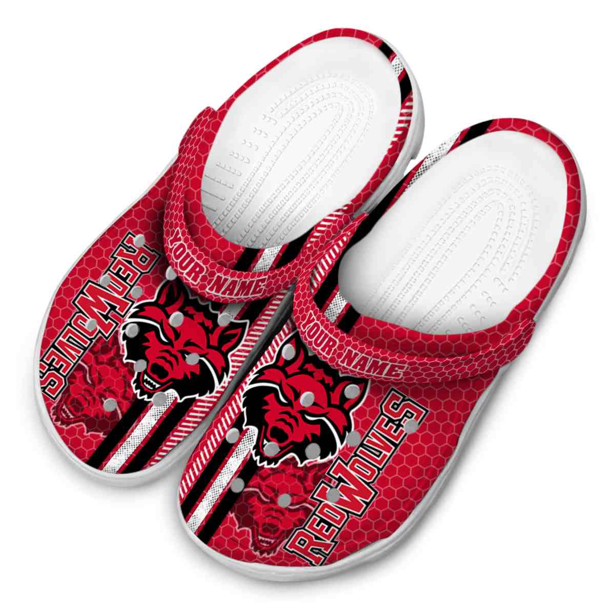 Merchidea Arkansas State Red Wolves NCAA Sport Crocs Crocband Clogs Shoes Comfortable For Men Women and Kids