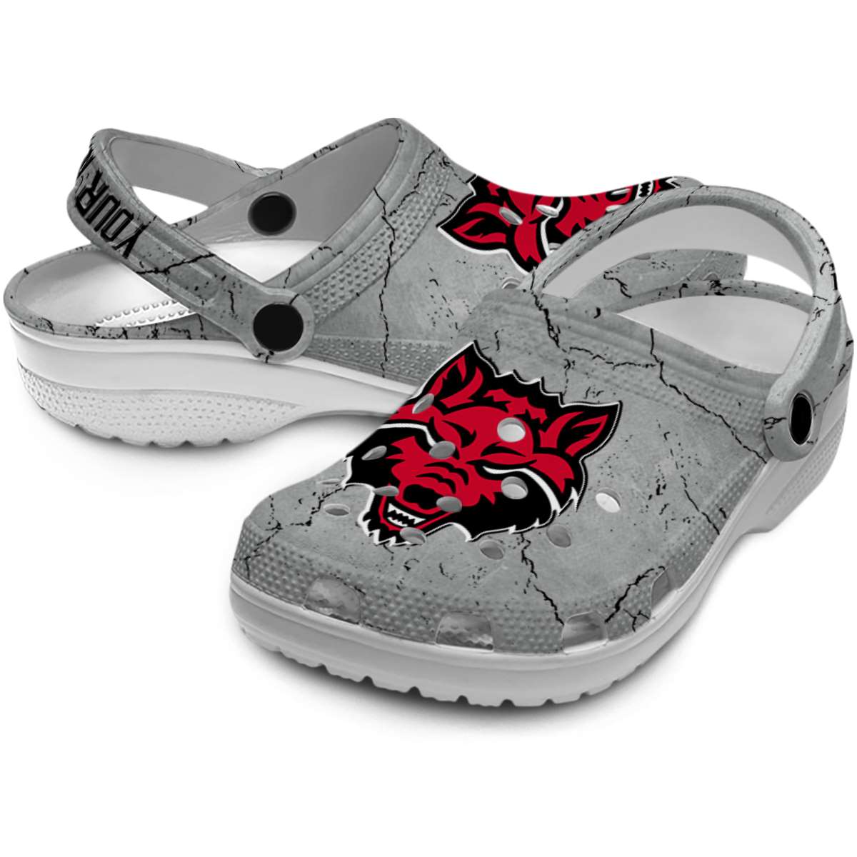 Merchidea Arkansas State Red Wolves NCAA Sport Crocs Crocband Clogs Shoes Comfortable For Men Women and Kids
