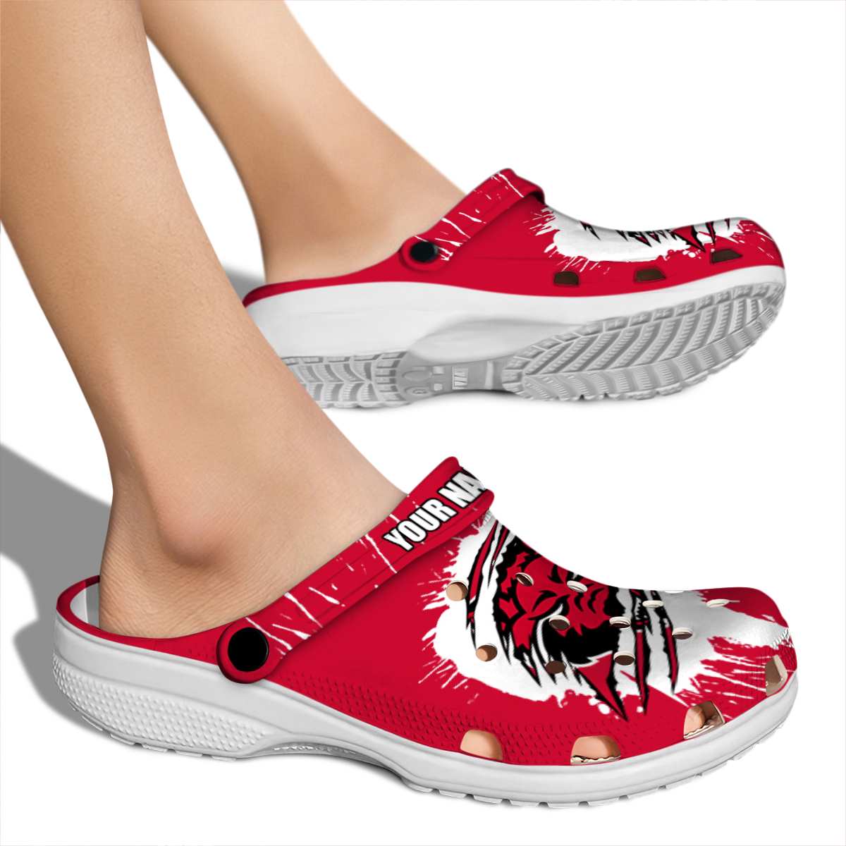 Merchidea Arkansas State Red Wolves NCAA Sport Crocs Crocband Clogs Shoes Comfortable For Men Women and Kids