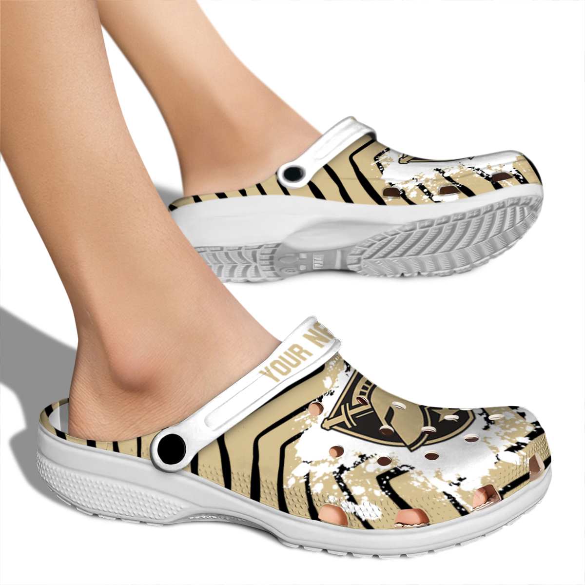 Merchidea Army Black Knights NCAA Sport Crocs Crocband Clogs Shoes Comfortable For Men Women and Kids