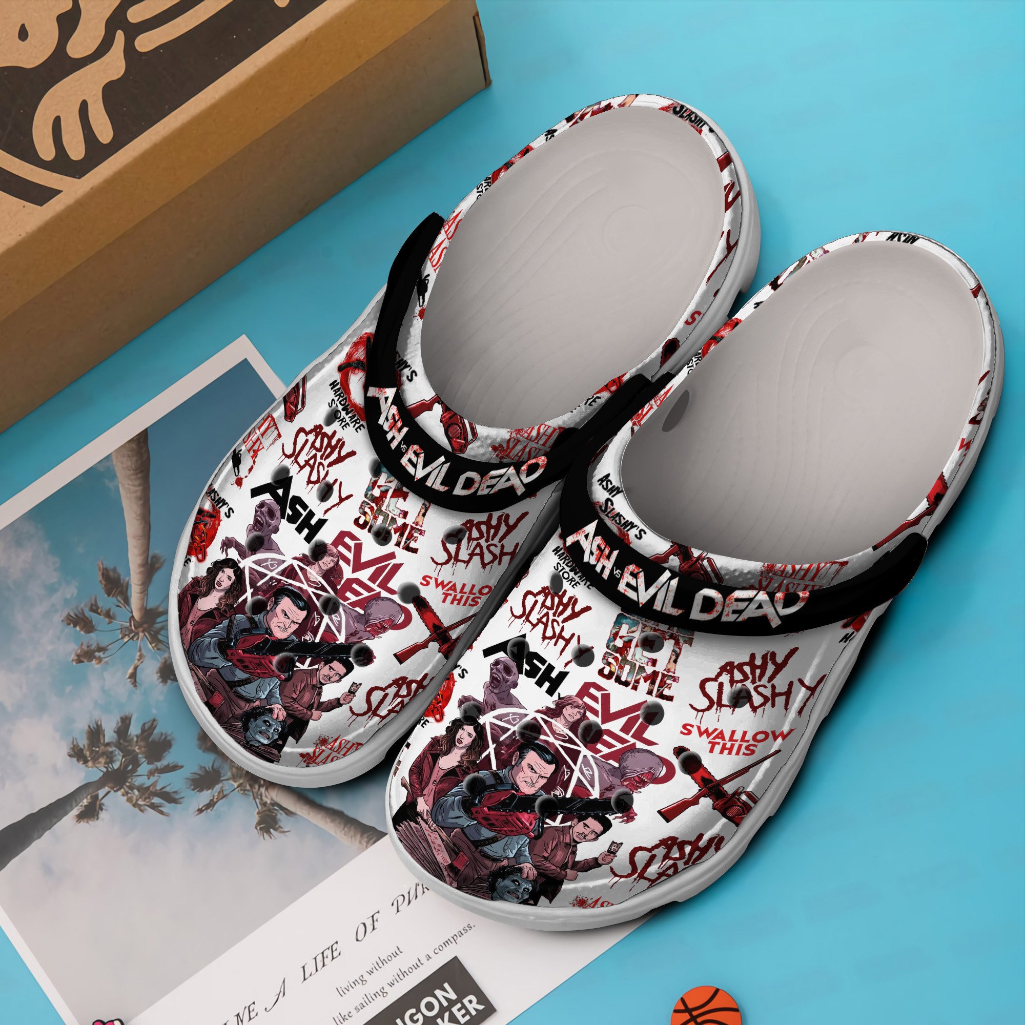 Merchidea Ash And Evil Dead TV Series Crocs Crocband Clogs Shoes Comfortable For Men Women and Kids