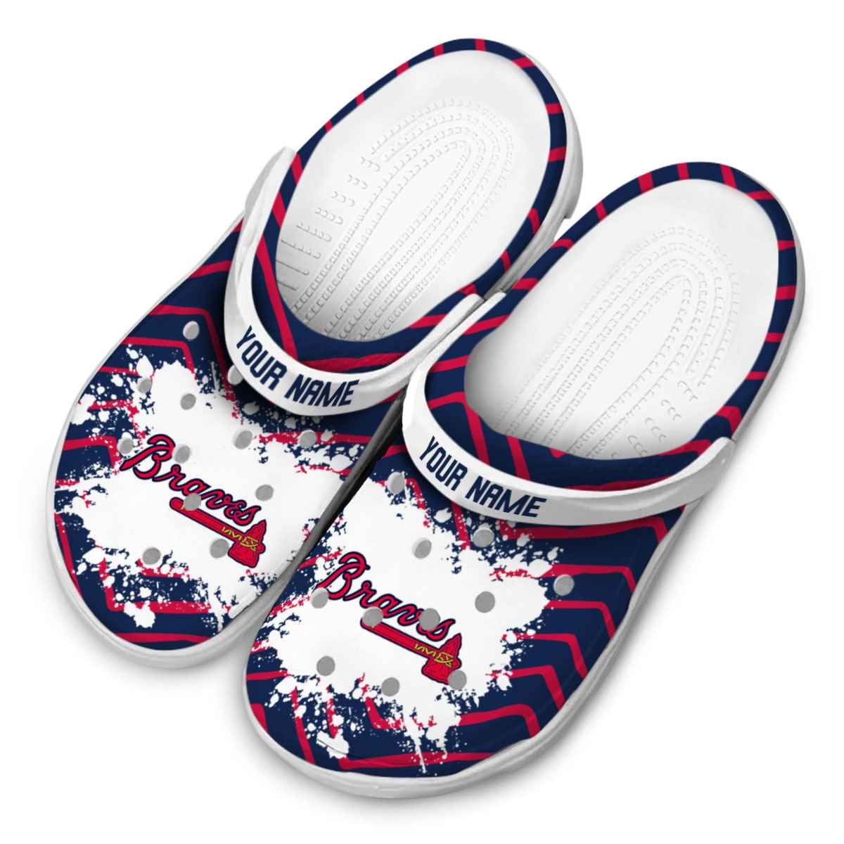 Merchidea Atlanta Braves MLB Sport Crocs Crocband Clogs Shoes Comfortable For Men Women and Kids