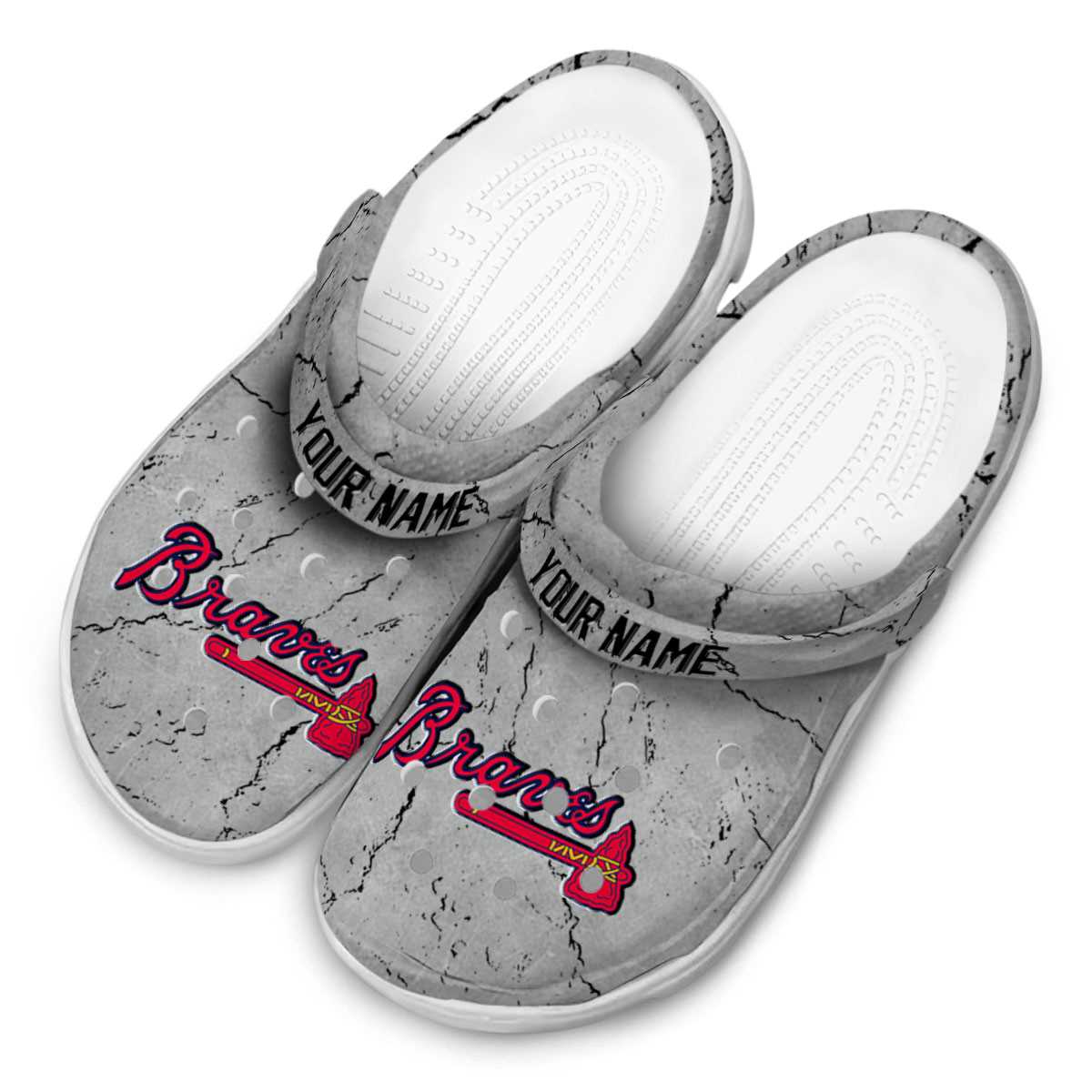 Merchidea Atlanta Braves MLB Sport Crocs Crocband Clogs Shoes Comfortable For Men Women and Kids