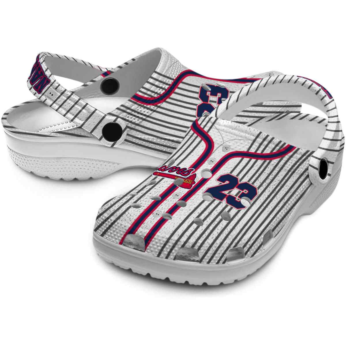 Merchidea Atlanta Braves MLB Sport Crocs Crocband Clogs Shoes Comfortable For Men Women and Kids