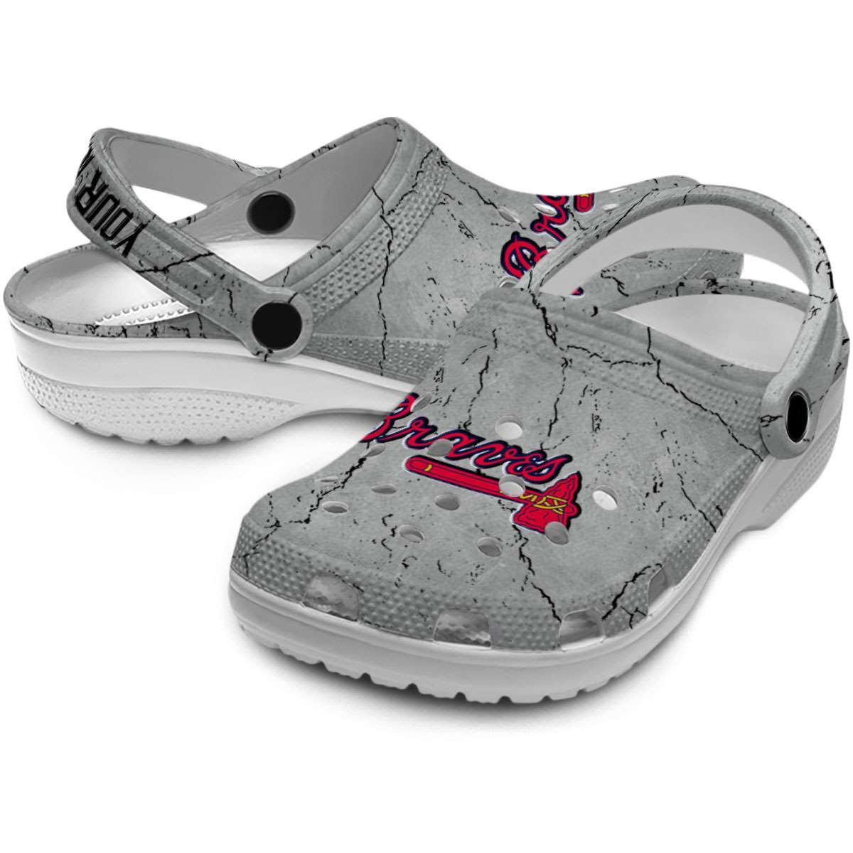 Merchidea Atlanta Braves MLB Sport Crocs Crocband Clogs Shoes Comfortable For Men Women and Kids