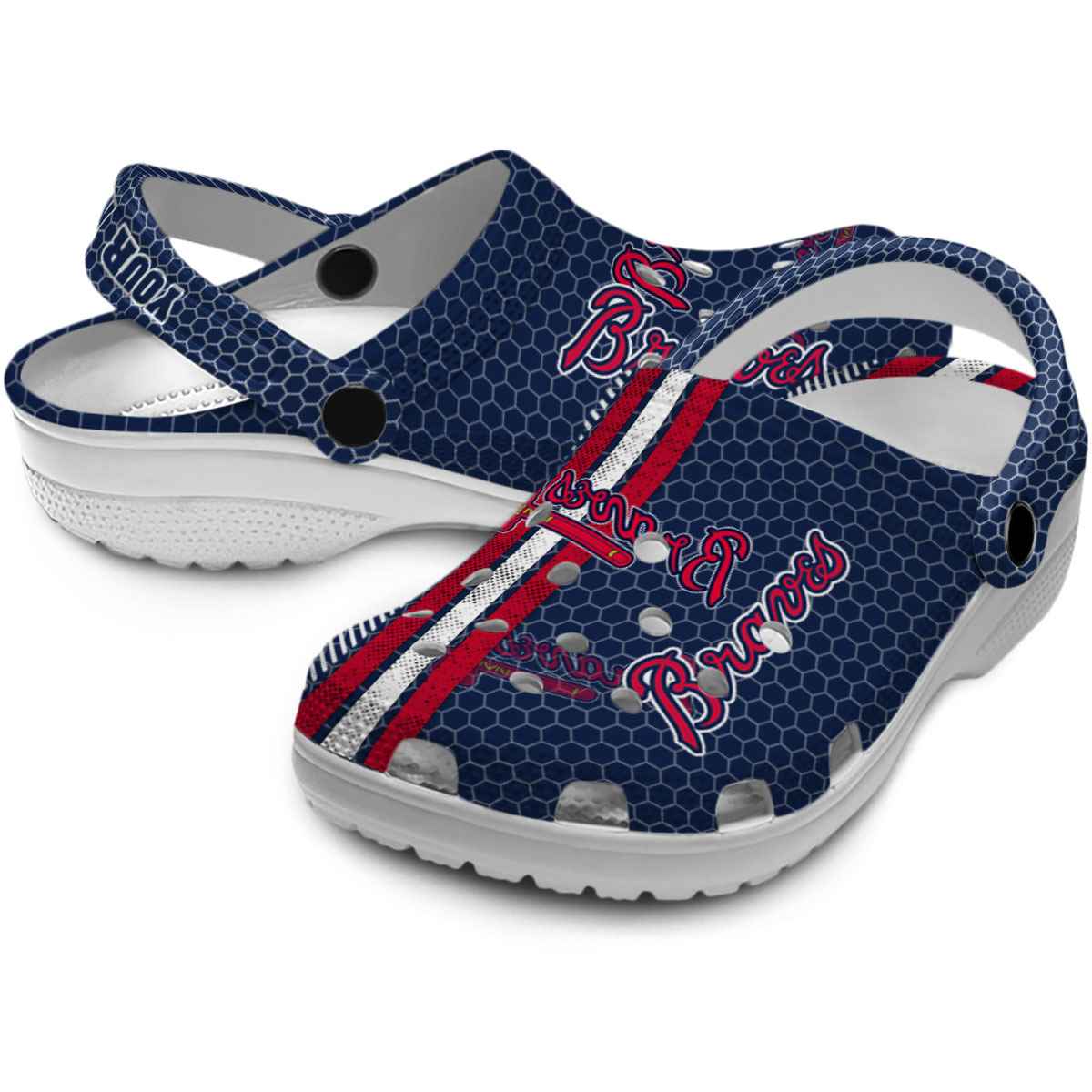 Merchidea Atlanta Braves MLB Sport Crocs Crocband Clogs Shoes Comfortable For Men Women and Kids