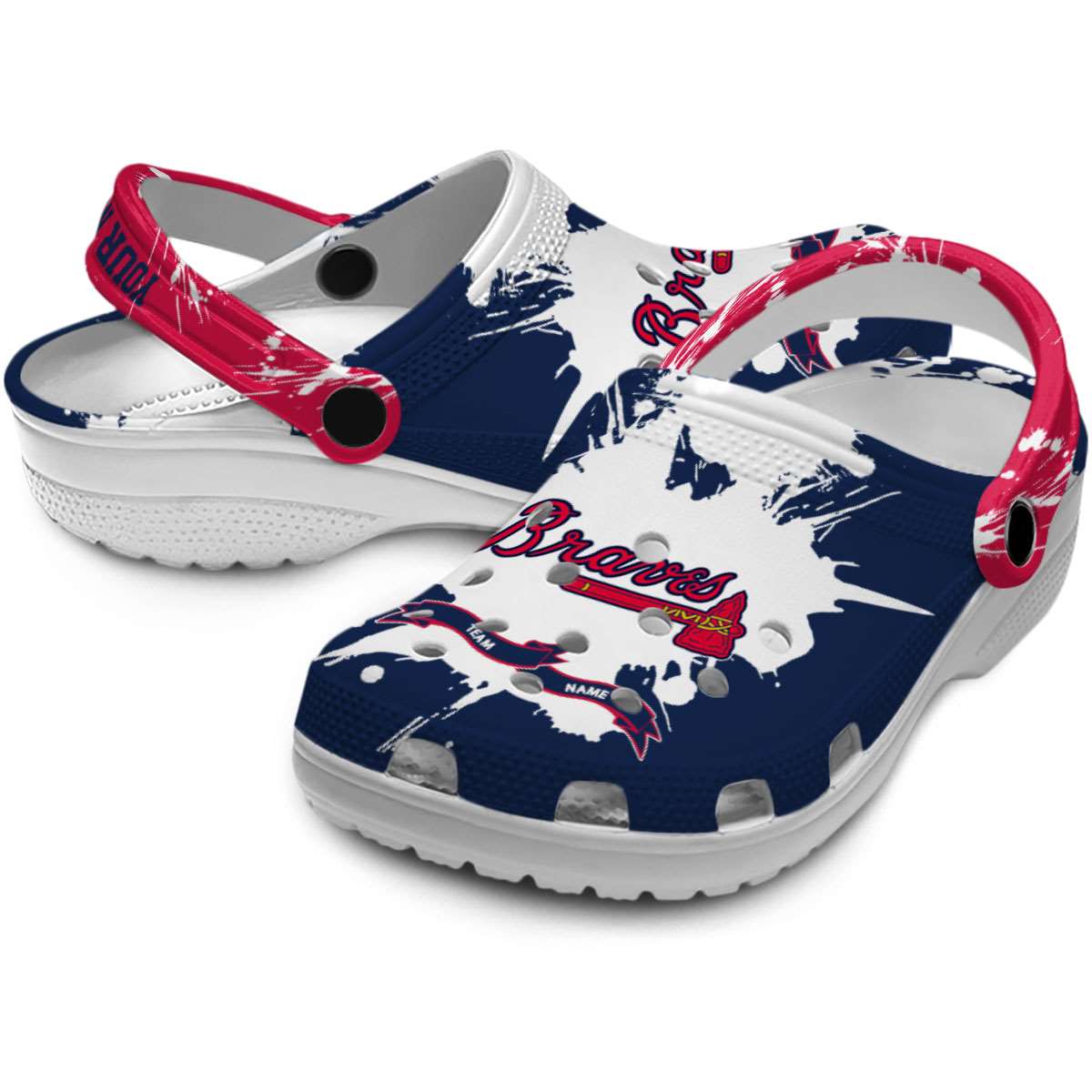 Merchidea Atlanta Braves MLB Sport Crocs Crocband Clogs Shoes Comfortable For Men Women and Kids