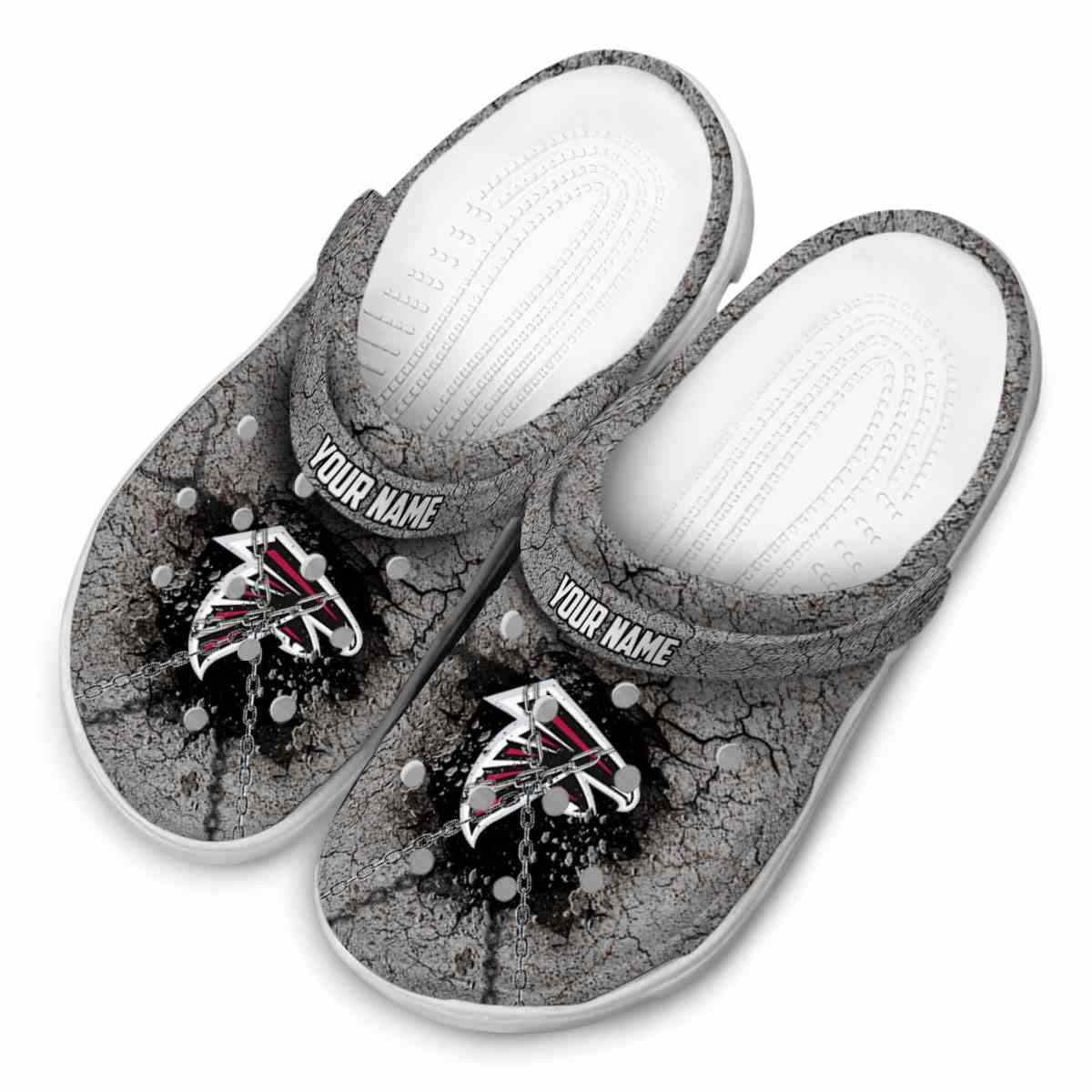 Merchidea Atlanta Falcons NFL Sport Crocs Crocband Clogs Shoes Comfortable For Men Women and Kids