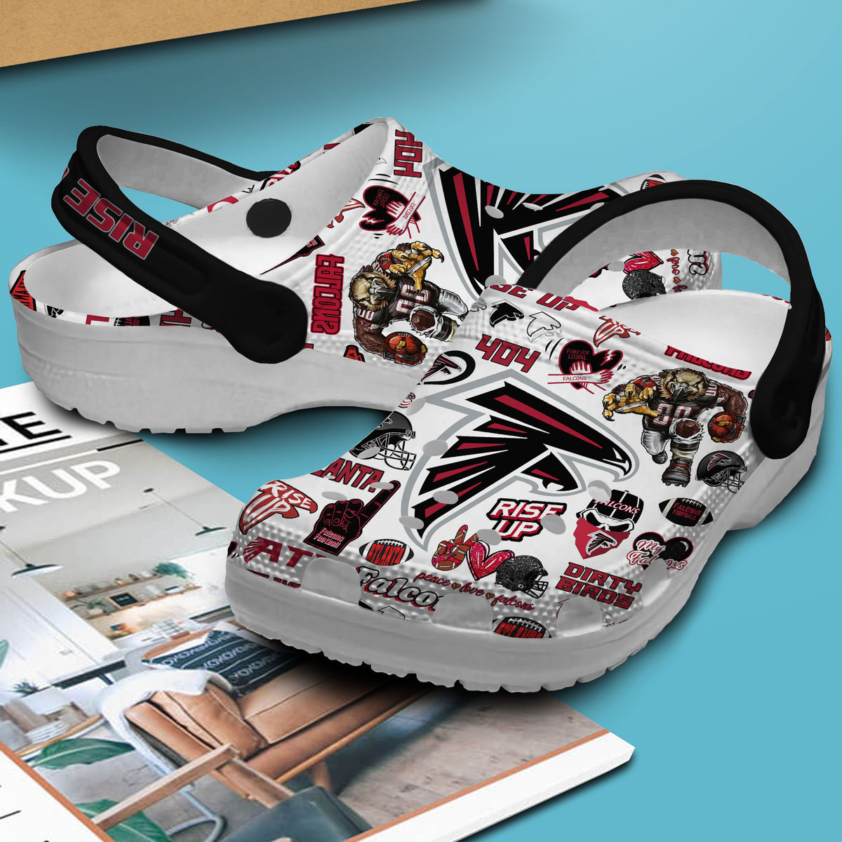 Merchidea Atlanta Falcons NFL Sport Crocs Crocband Clogs Shoes Comfortable For Men Women and Kids