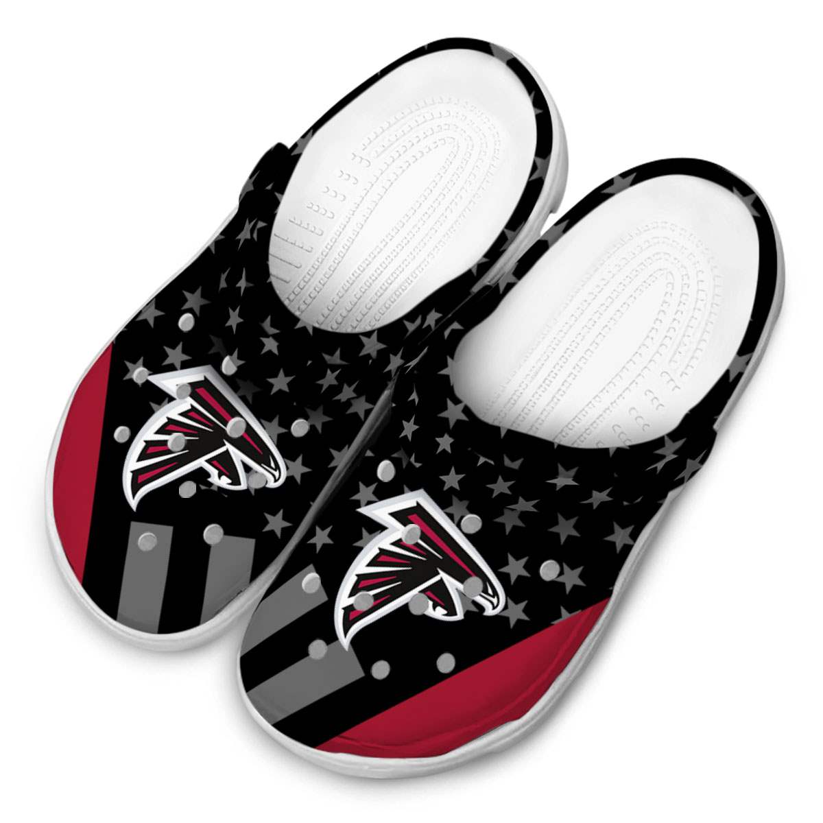 Merchidea Atlanta Falcons NFL Sport Crocs Crocband Clogs Shoes Comfortable For Men Women and Kids