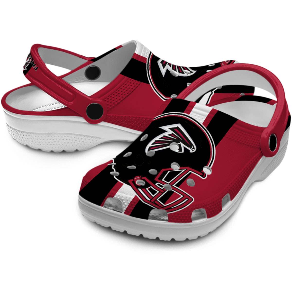 Merchidea Atlanta Falcons NFL Sport Crocs Crocband Clogs Shoes Comfortable For Men Women and Kids