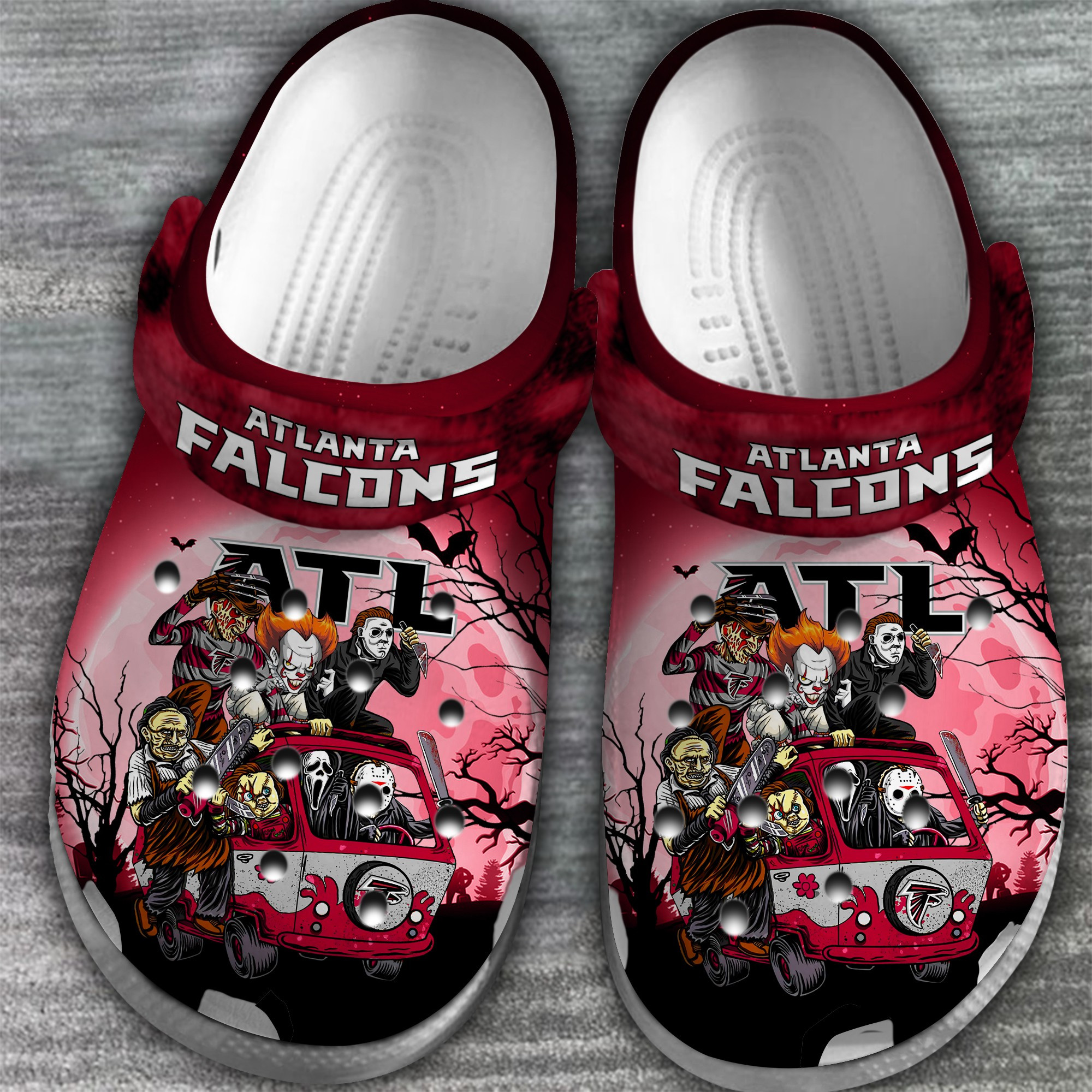 Merchidea Atlanta Falcons NFL Sport Crocs Crocband Clogs Shoes Comfortable For Men Women and Kids