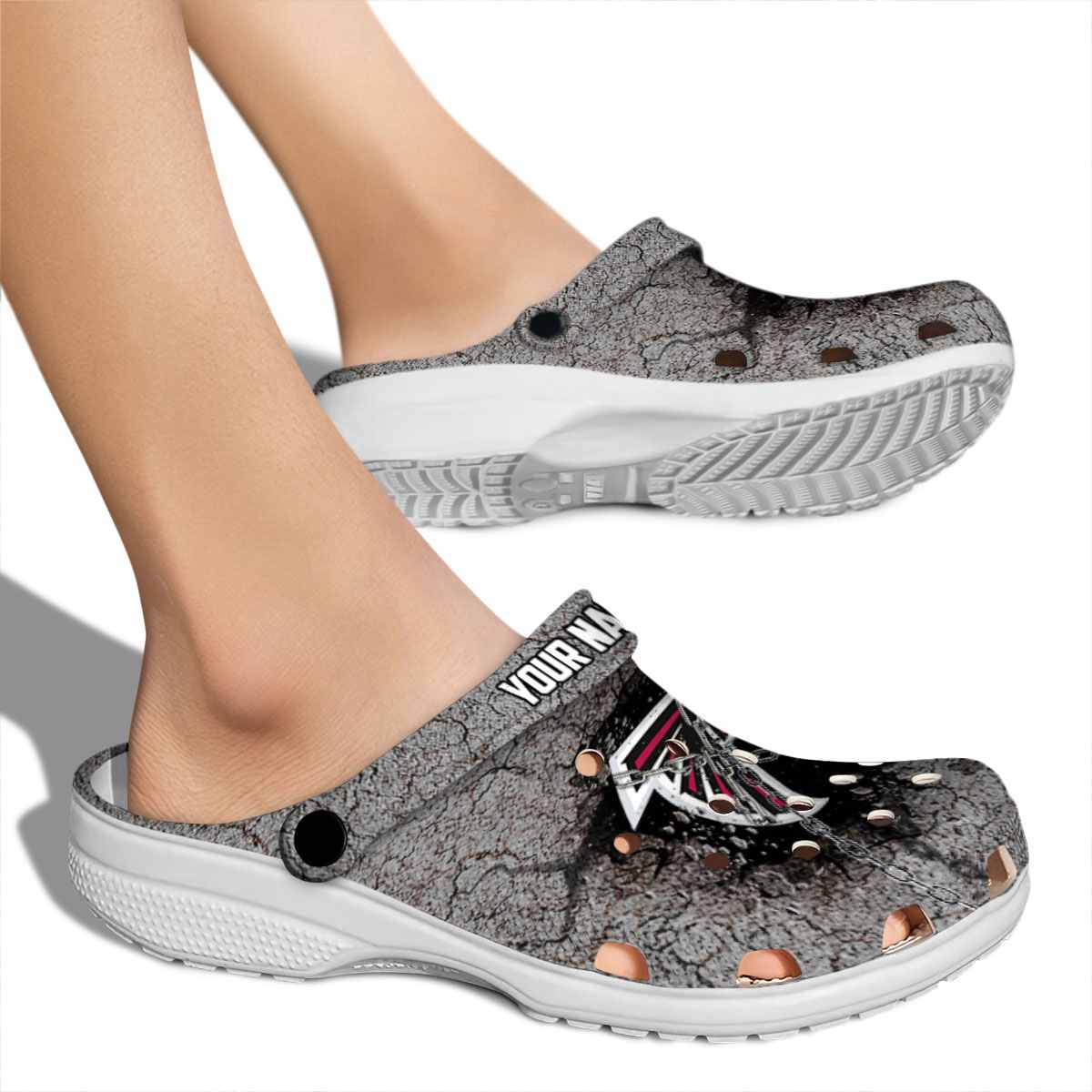 Merchidea Atlanta Falcons NFL Sport Crocs Crocband Clogs Shoes Comfortable For Men Women and Kids