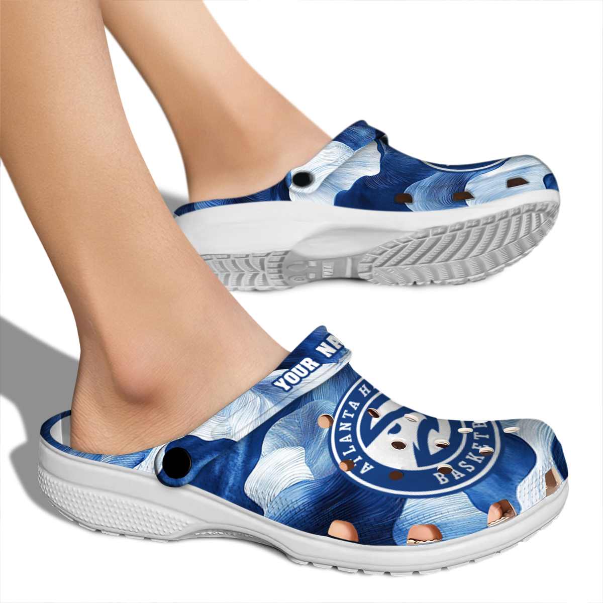 Merchidea Atlanta Hawks NBA Sport Crocs Crocband Clogs Shoes Comfortable For Men Women and Kids