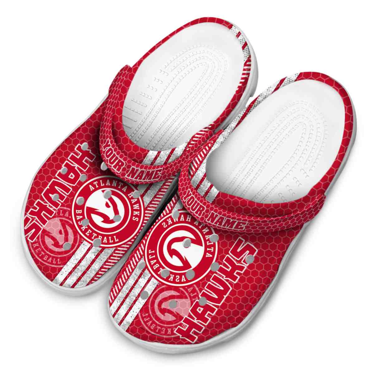 Merchidea Atlanta Hawks NBA Sport Crocs Crocband Clogs Shoes Comfortable For Men Women and Kids