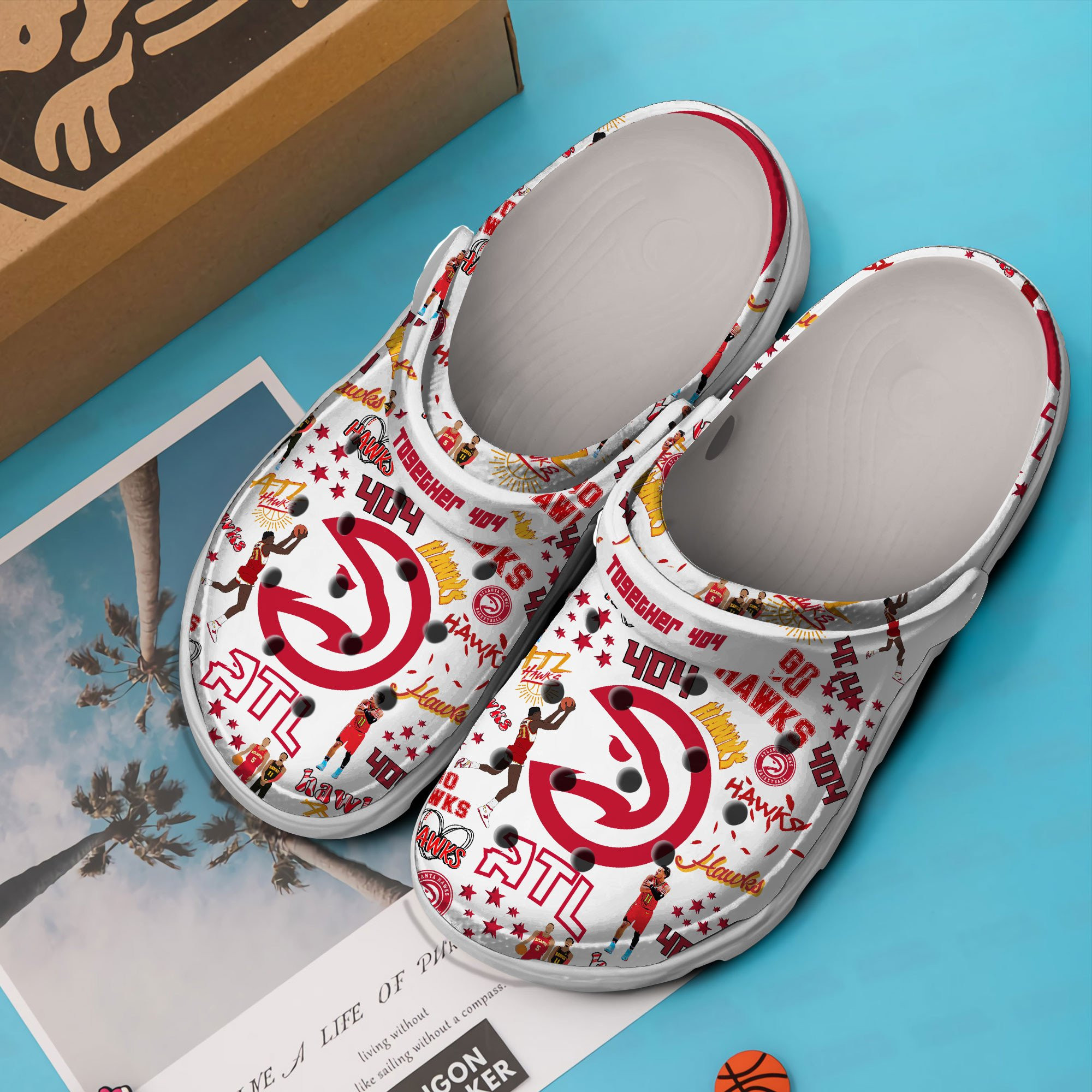 Merchidea Atlanta Hawks NBA Sport Crocs Crocband Clogs Shoes Comfortable For Men Women and Kids