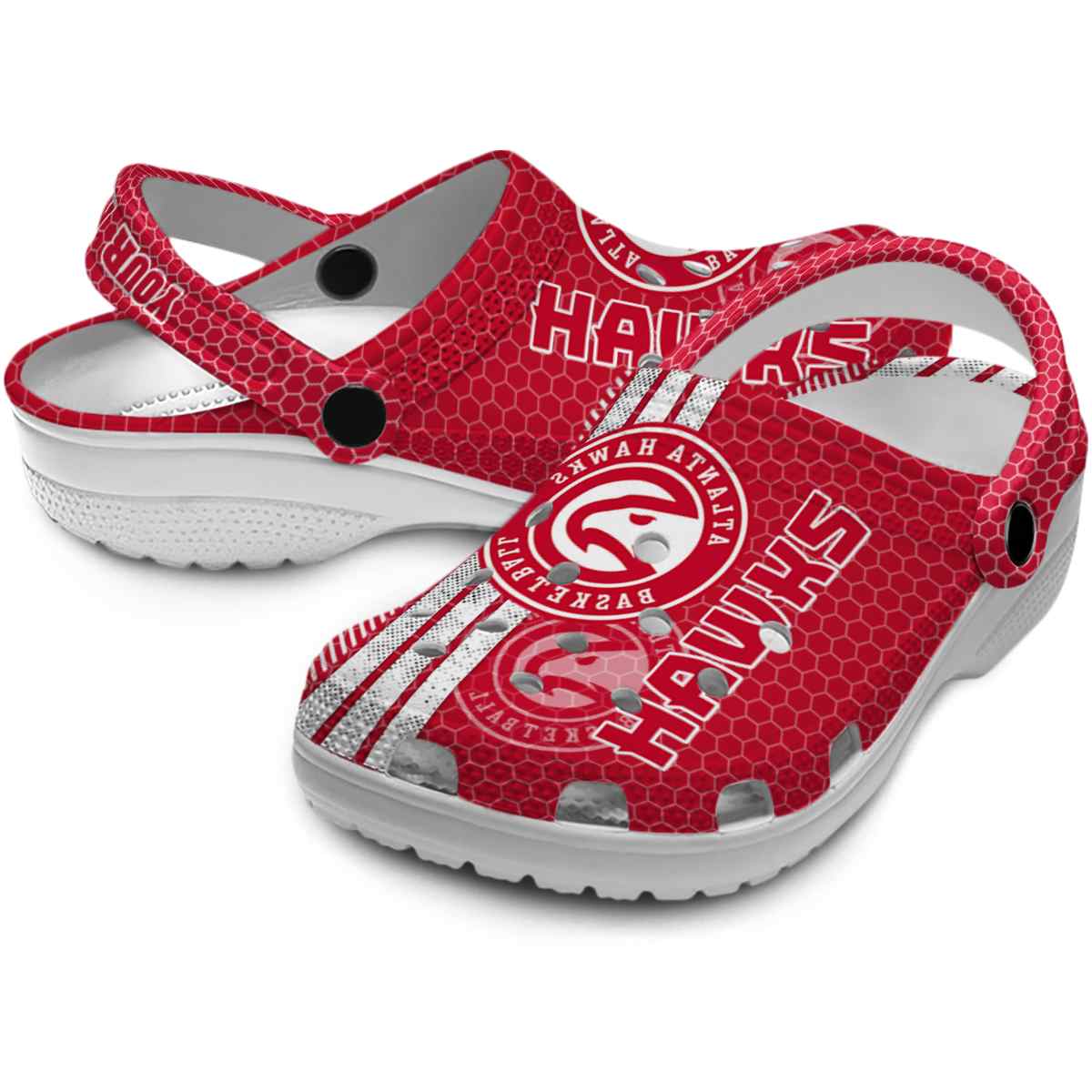 Merchidea Atlanta Hawks NBA Sport Crocs Crocband Clogs Shoes Comfortable For Men Women and Kids