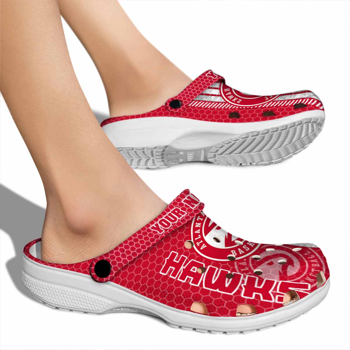 Merchidea Atlanta Hawks NBA Sport Crocs Crocband Clogs Shoes Comfortable For Men Women and Kids
