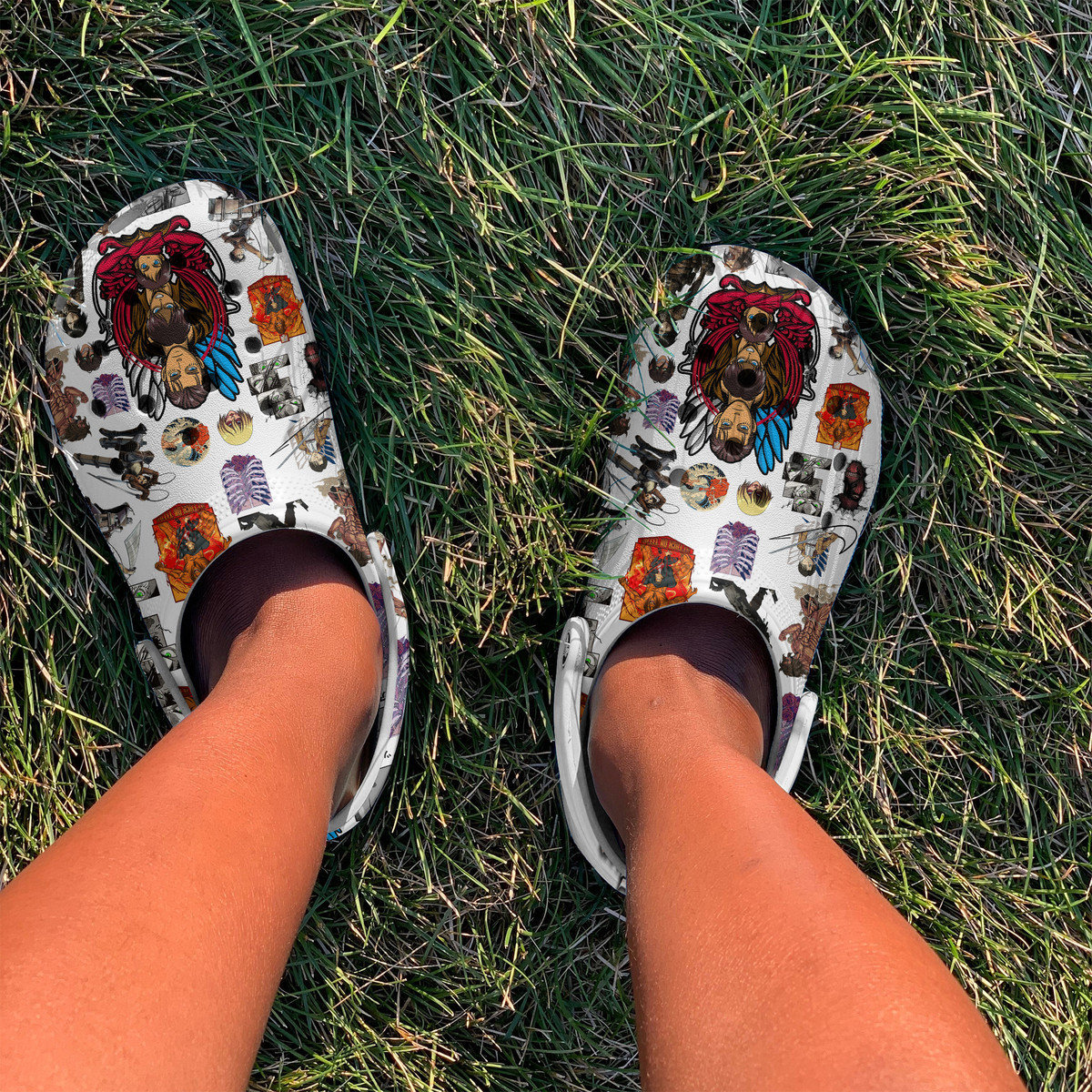 Merchidea Attack On Titan Anime Cartoon Premium Crocs Crocband Clogs Shoes Comfortable For Men Women and Kids