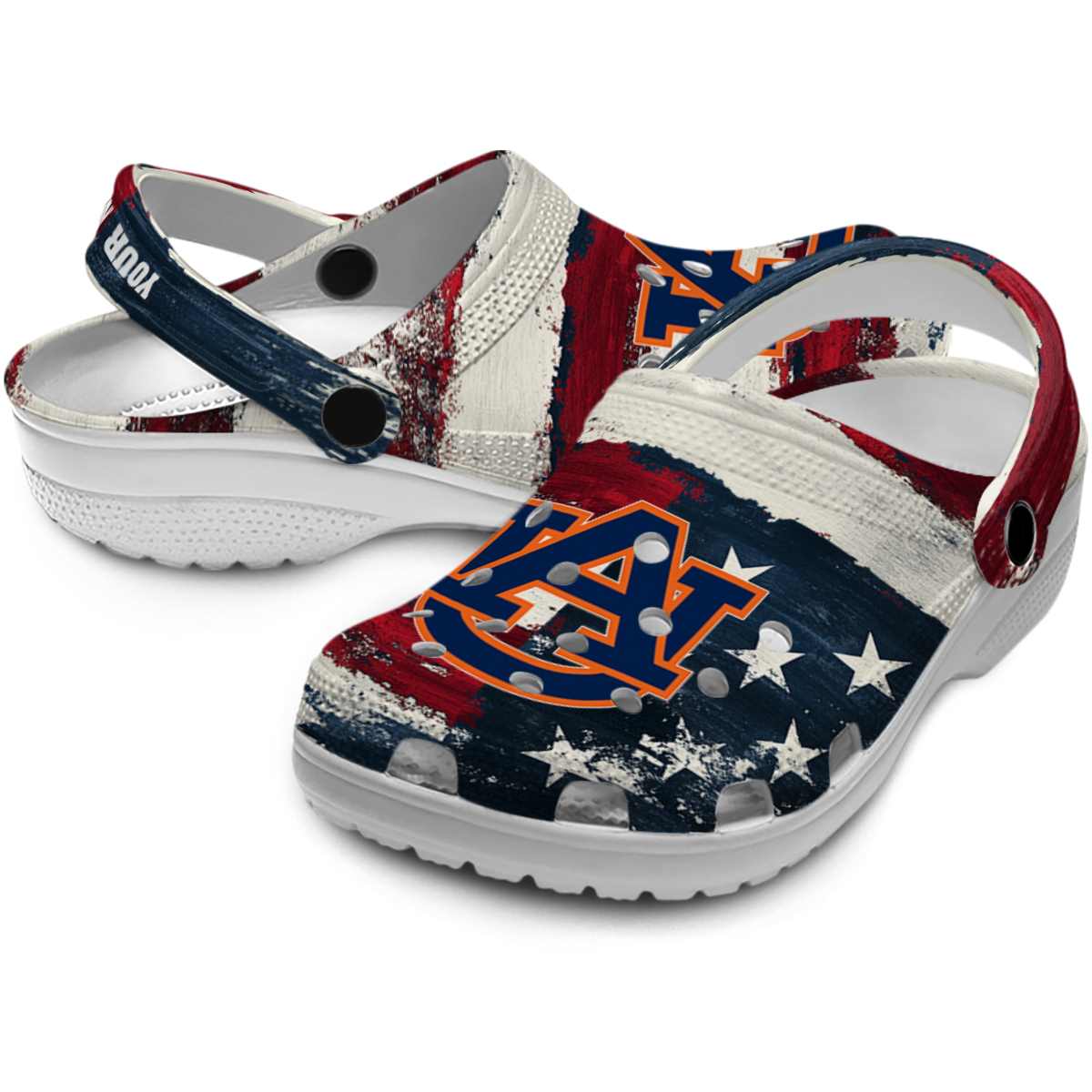 Merchidea Auburn Tigers NCAA Sport Crocs Crocband Clogs Shoes Comfortable For Men Women and Kids