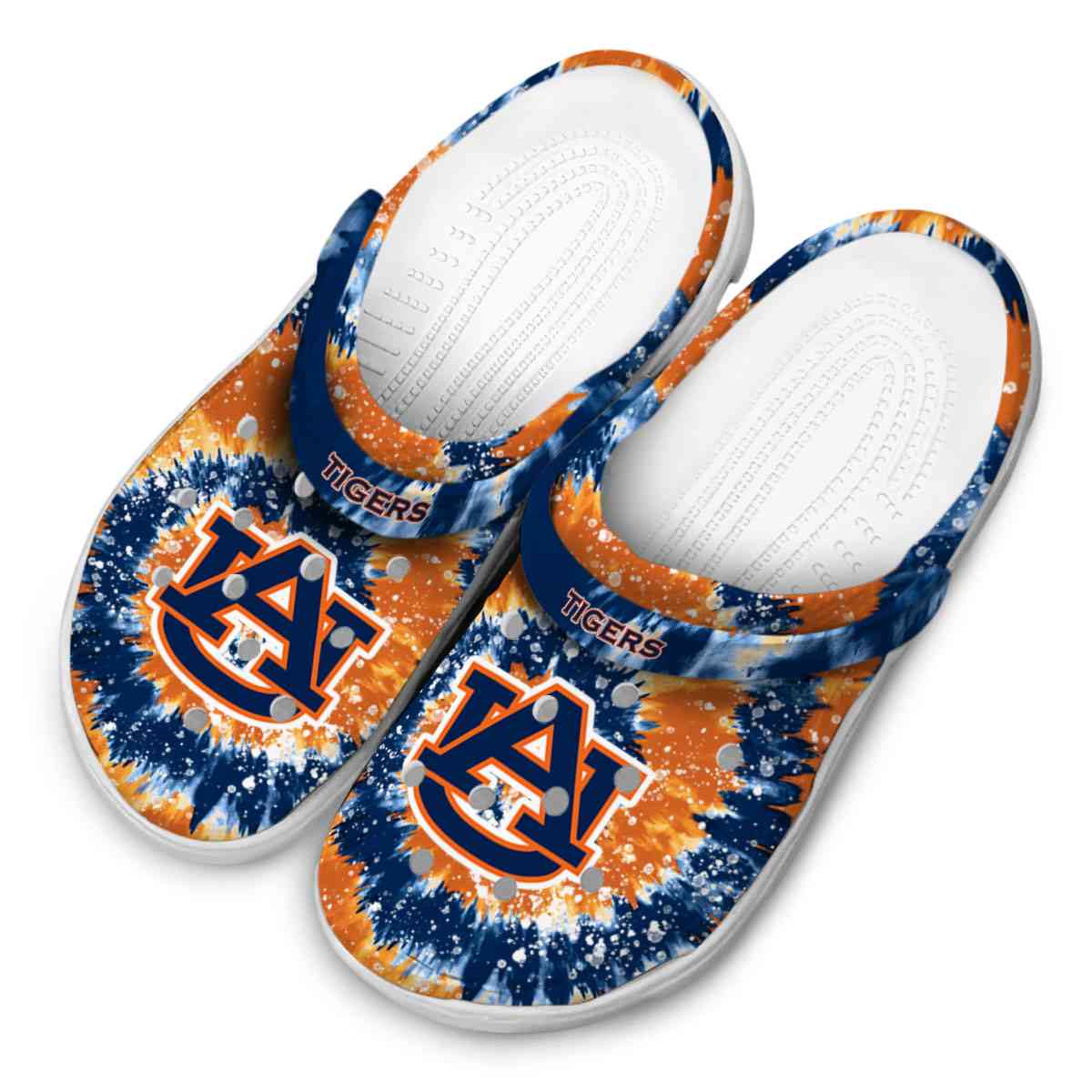 Merchidea Auburn Tigers NCAA Sport Crocs Crocband Clogs Shoes Comfortable For Men Women and Kids