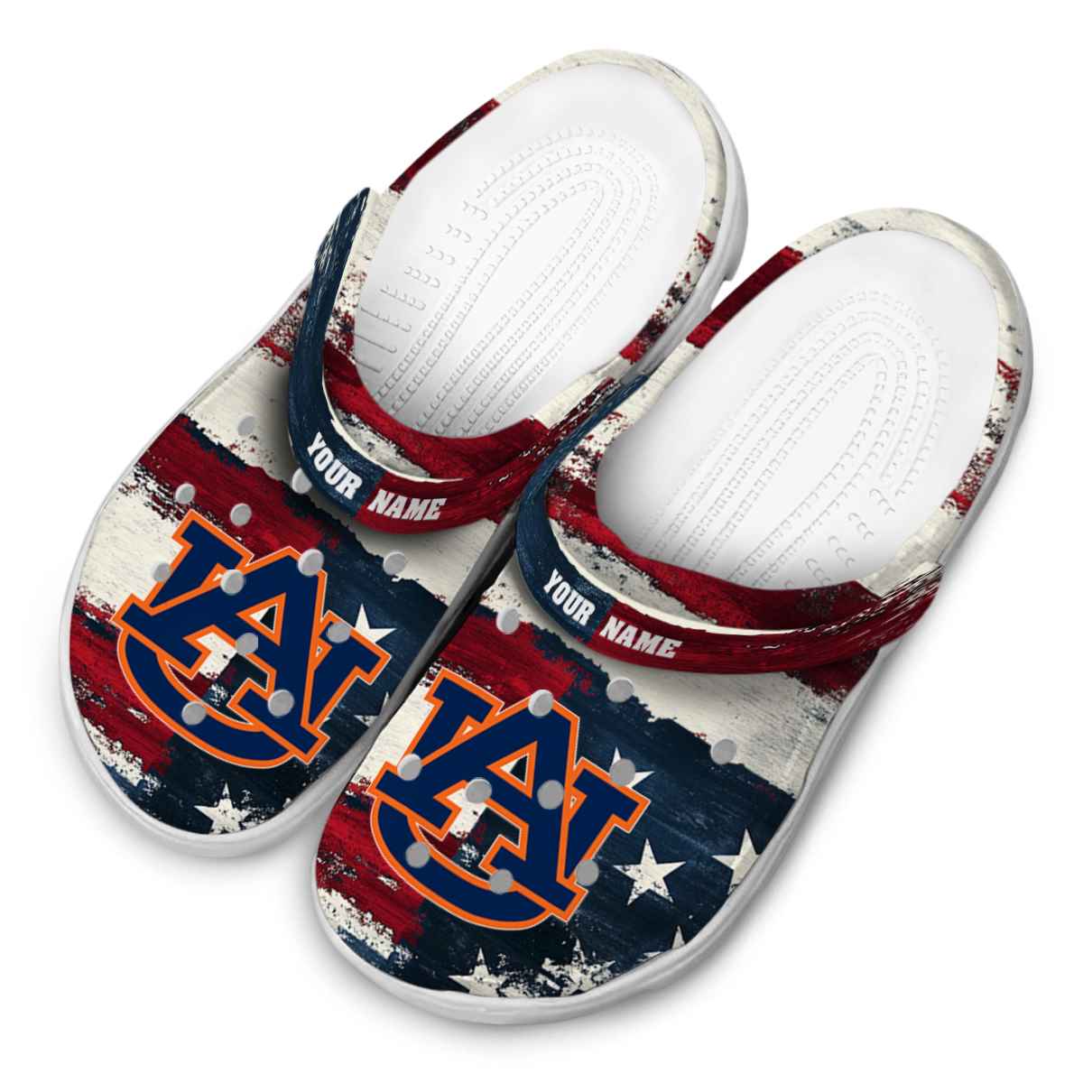 Merchidea Auburn Tigers NCAA Sport Crocs Crocband Clogs Shoes Comfortable For Men Women and Kids