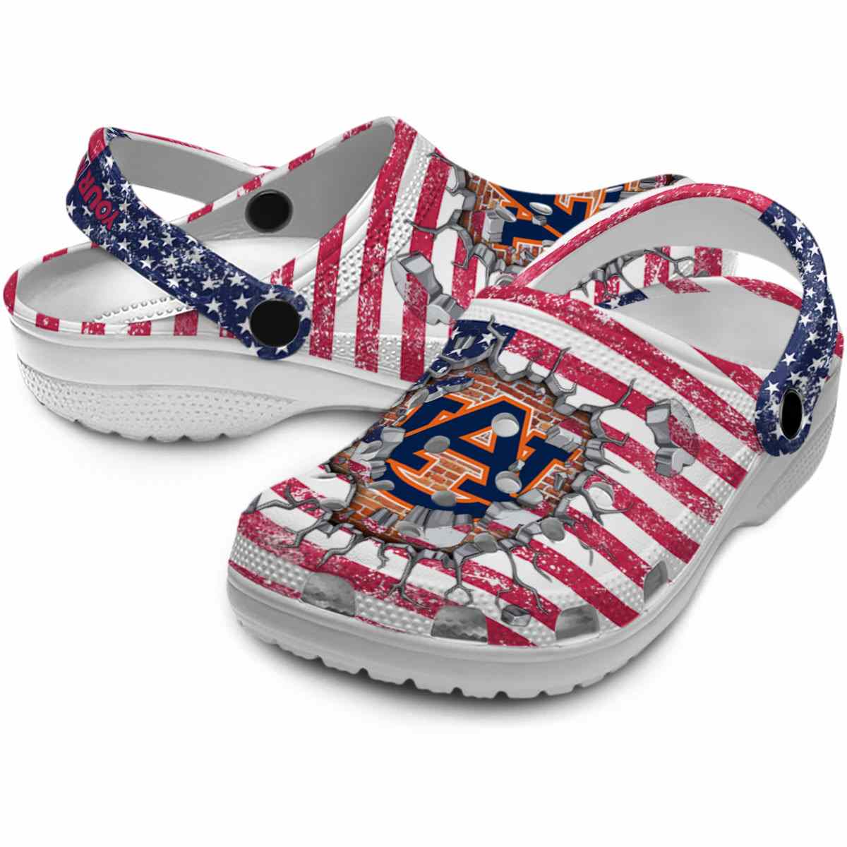 Merchidea Auburn Tigers NCAA Sport Crocs Crocband Clogs Shoes Comfortable For Men Women and Kids