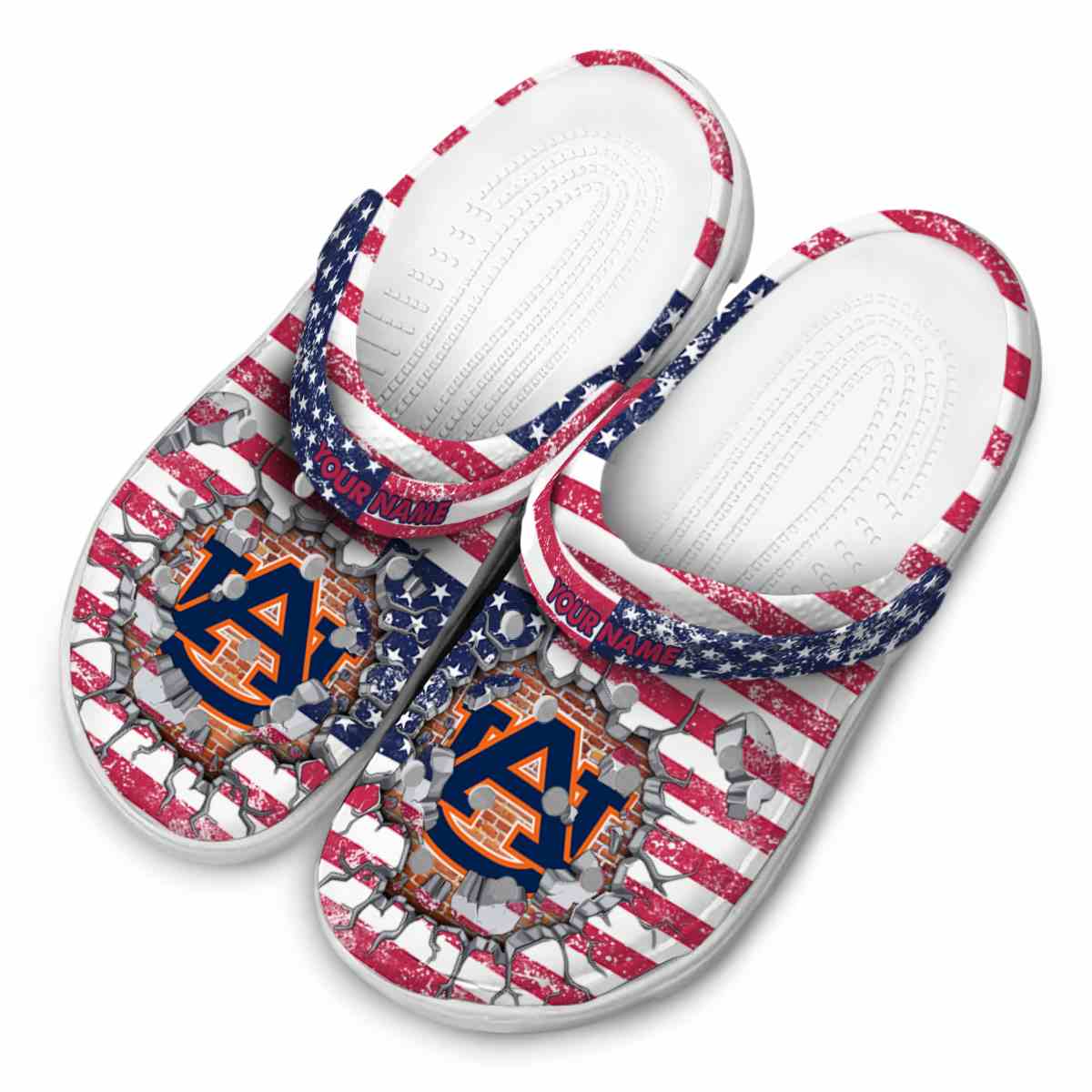 Merchidea Auburn Tigers NCAA Sport Crocs Crocband Clogs Shoes Comfortable For Men Women and Kids