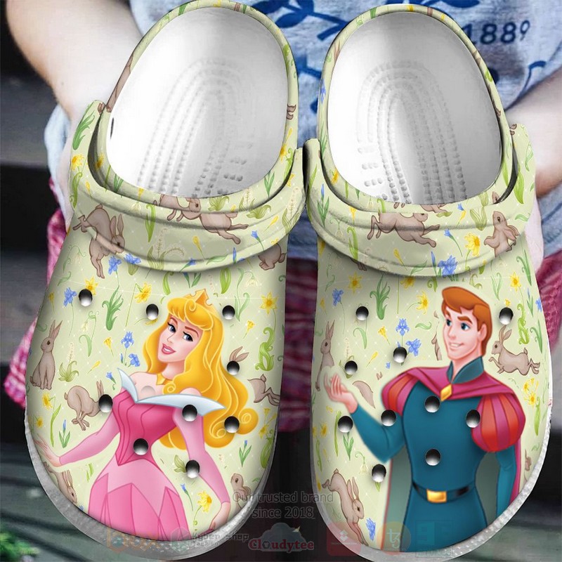 Merchidea Aurora and Phillip Sleeping Beauty Cartoon Crocs Crocband Clogs Shoes Comfortable For Men Women and Kids