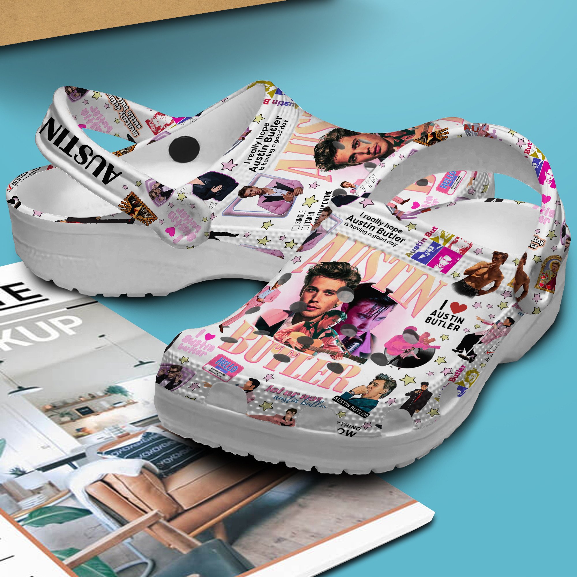 Merchidea Austin Butler Movie Crocs Crocband Clogs Shoes Comfortable For Men Women and Kids