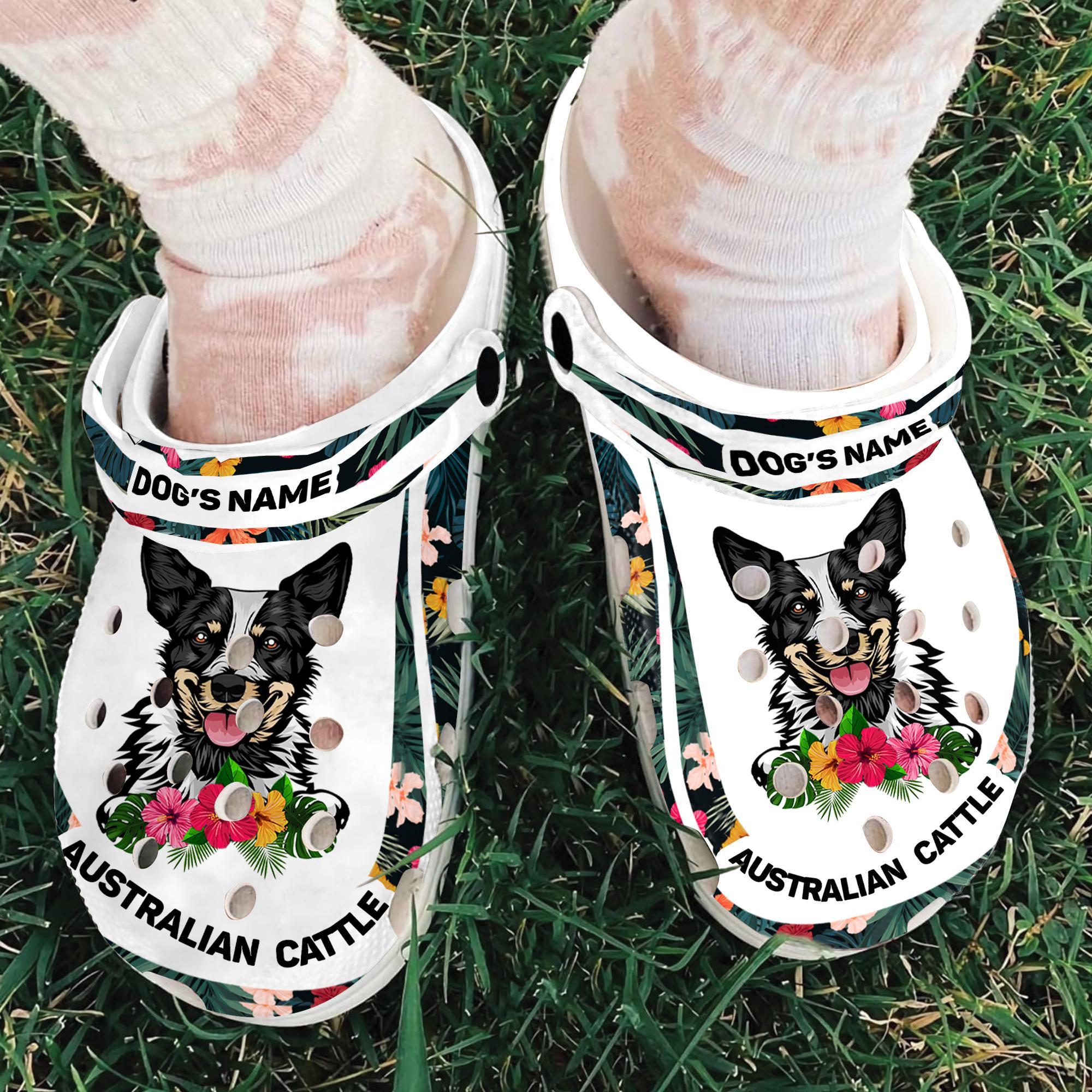 Merchidea Australian Cattle Dog Crocs Crocband Clogs Shoes Comfortable For Men Women and Kids