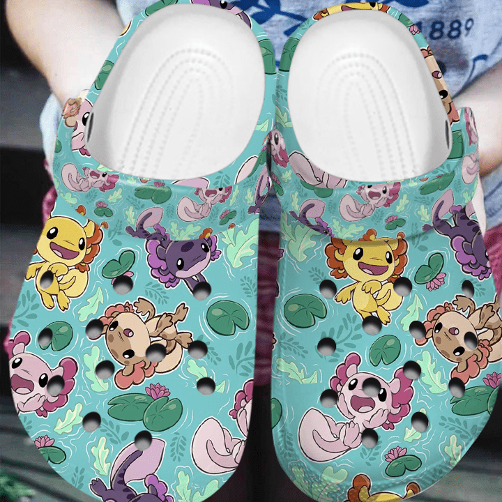 Merchidea Axolotl Animal Crocs Crocband Clogs Shoes Comfortable For Men Women and Kids