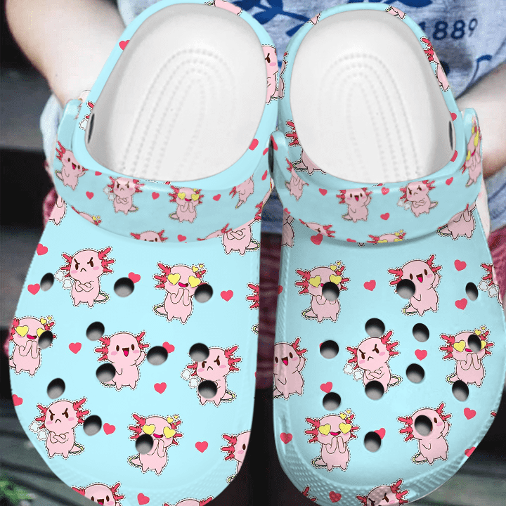 Merchidea Axolotl Animal Crocs Crocband Clogs Shoes Comfortable For Men Women and Kids