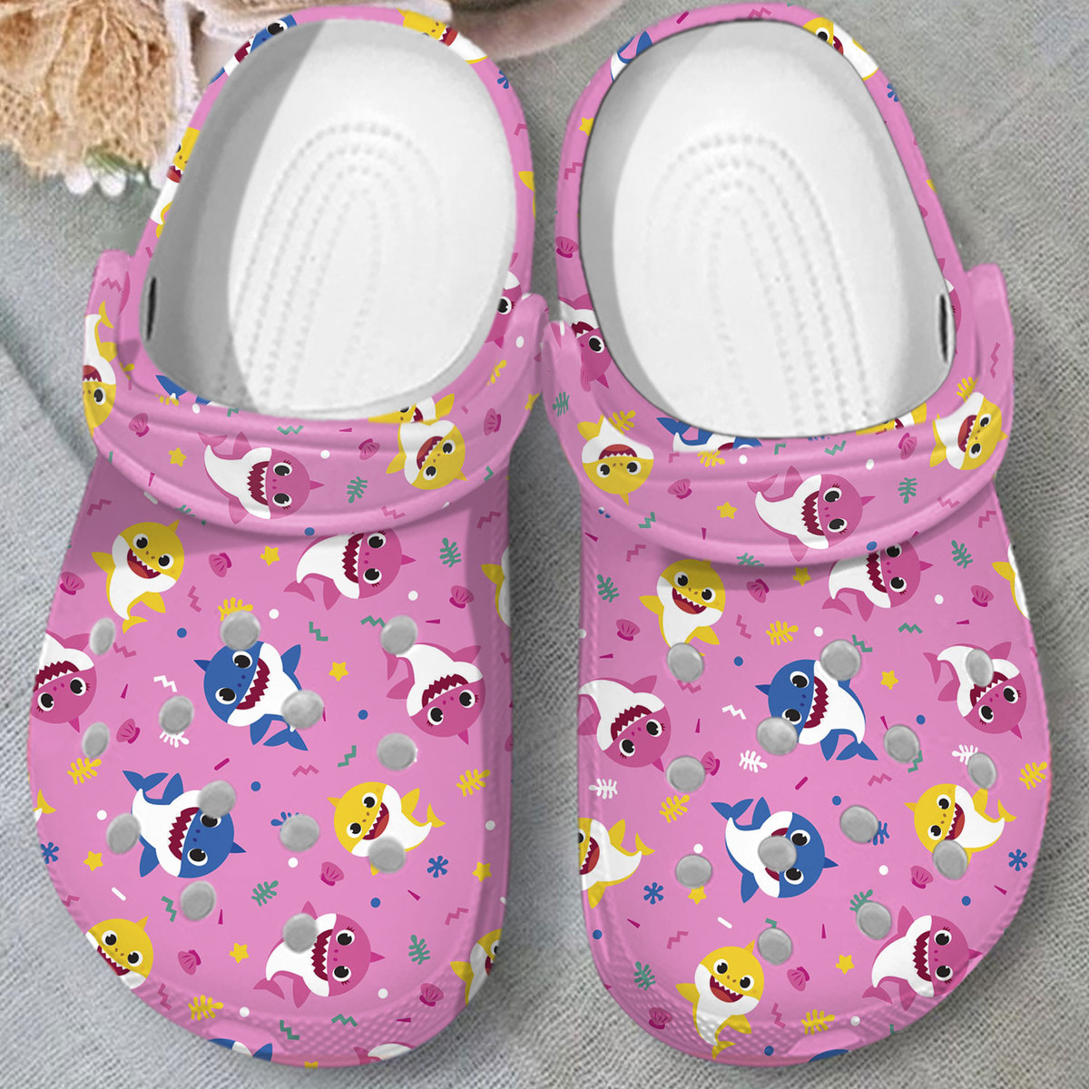 Merchidea Baby Shark Crocs Crocband Clogs Shoes Comfortable For Men Women and Kids