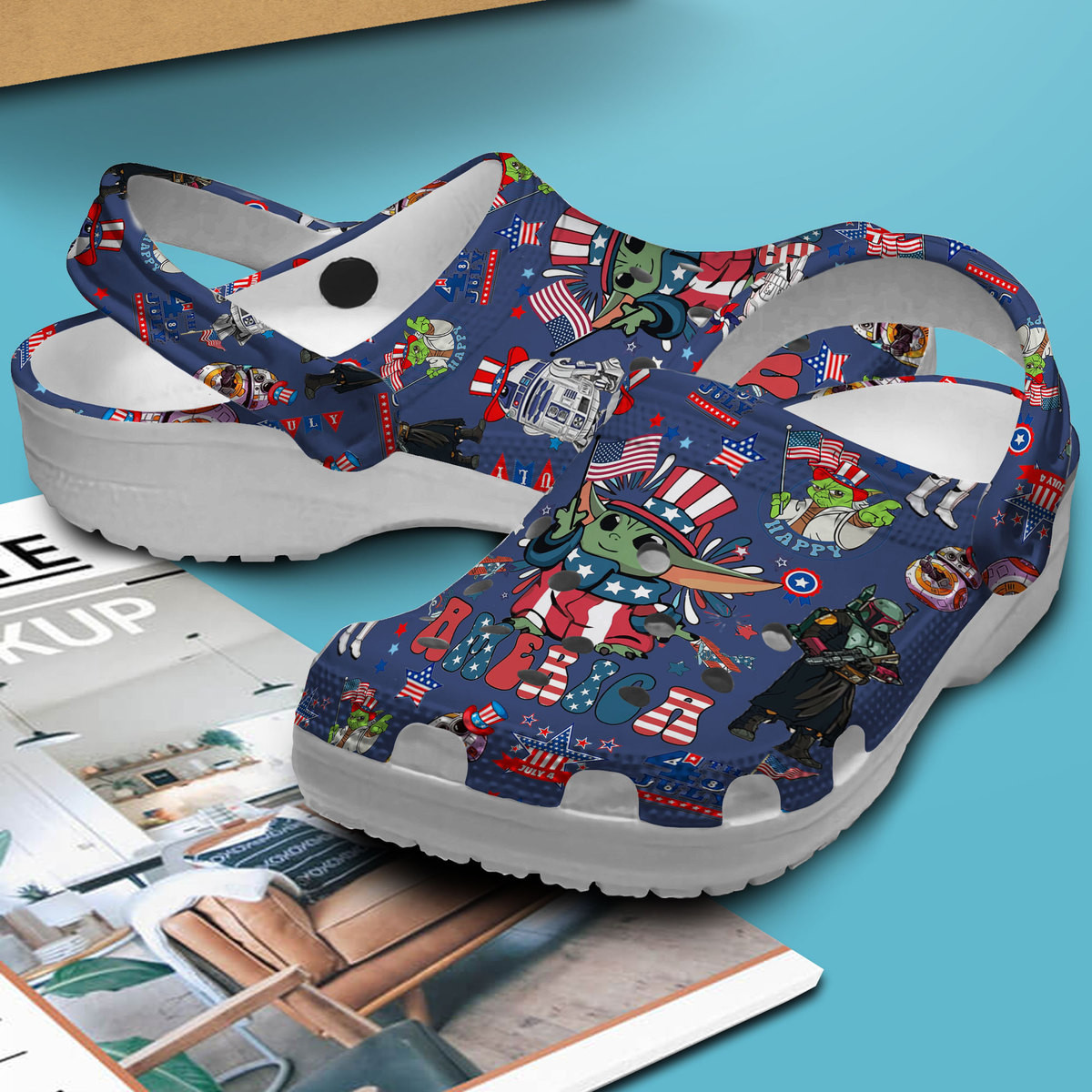 Merchidea Baby Yoda Star Wars Movie Crocs Crocband Clogs Shoes Comfortable For Men Women and Kids