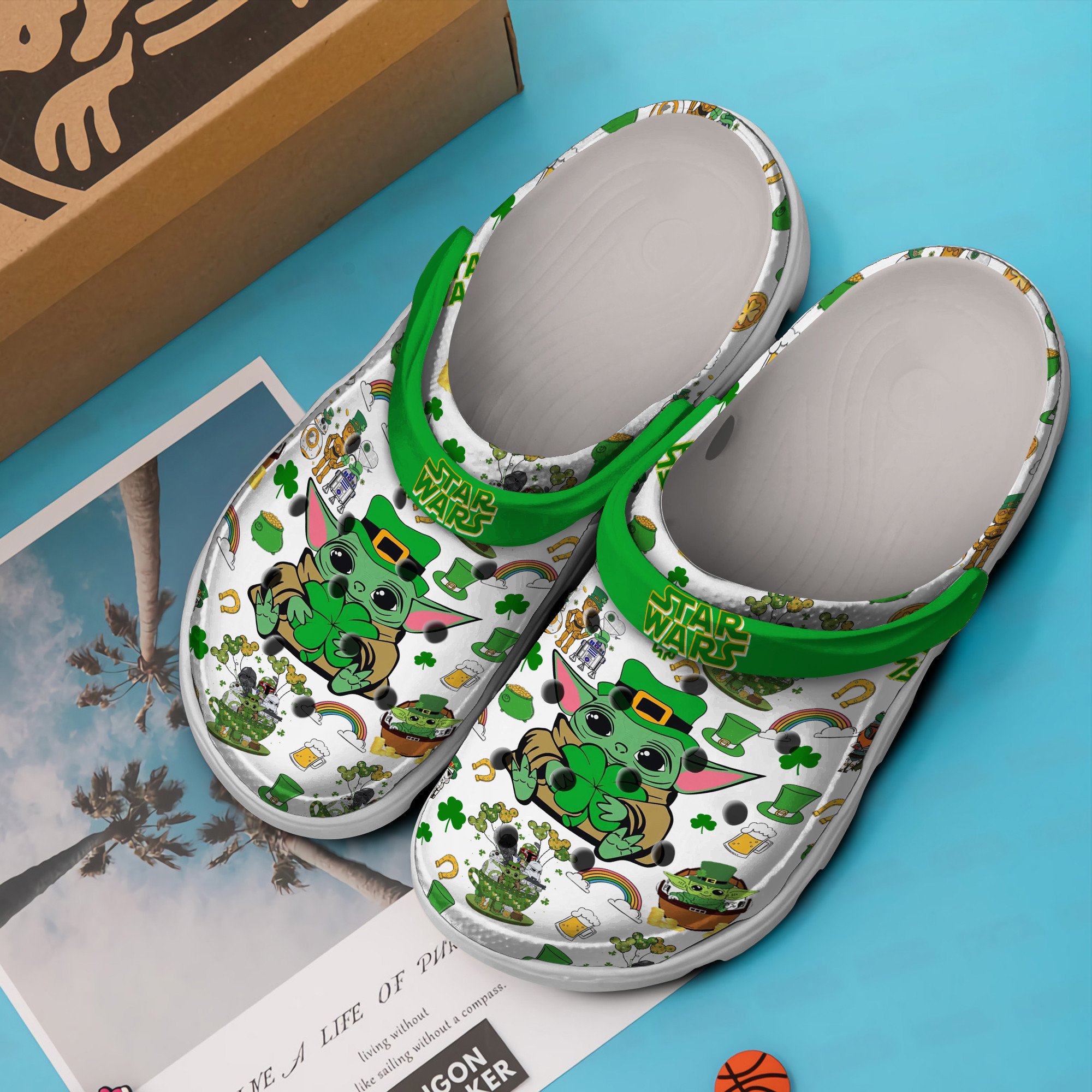 Merchidea Baby Yoda Star Wars MovieCrocs Crocband Clogs Shoes Comfortable For Men Women and Kids