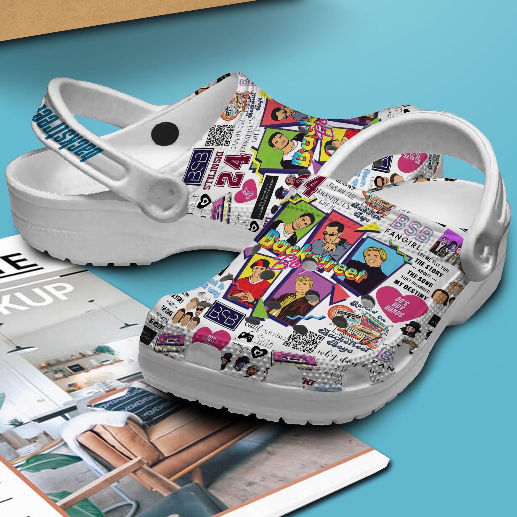 Merchidea Backstreet Boys Band Music Crocs Crocband Clogs Shoes Comfortable For Men Women and Kids