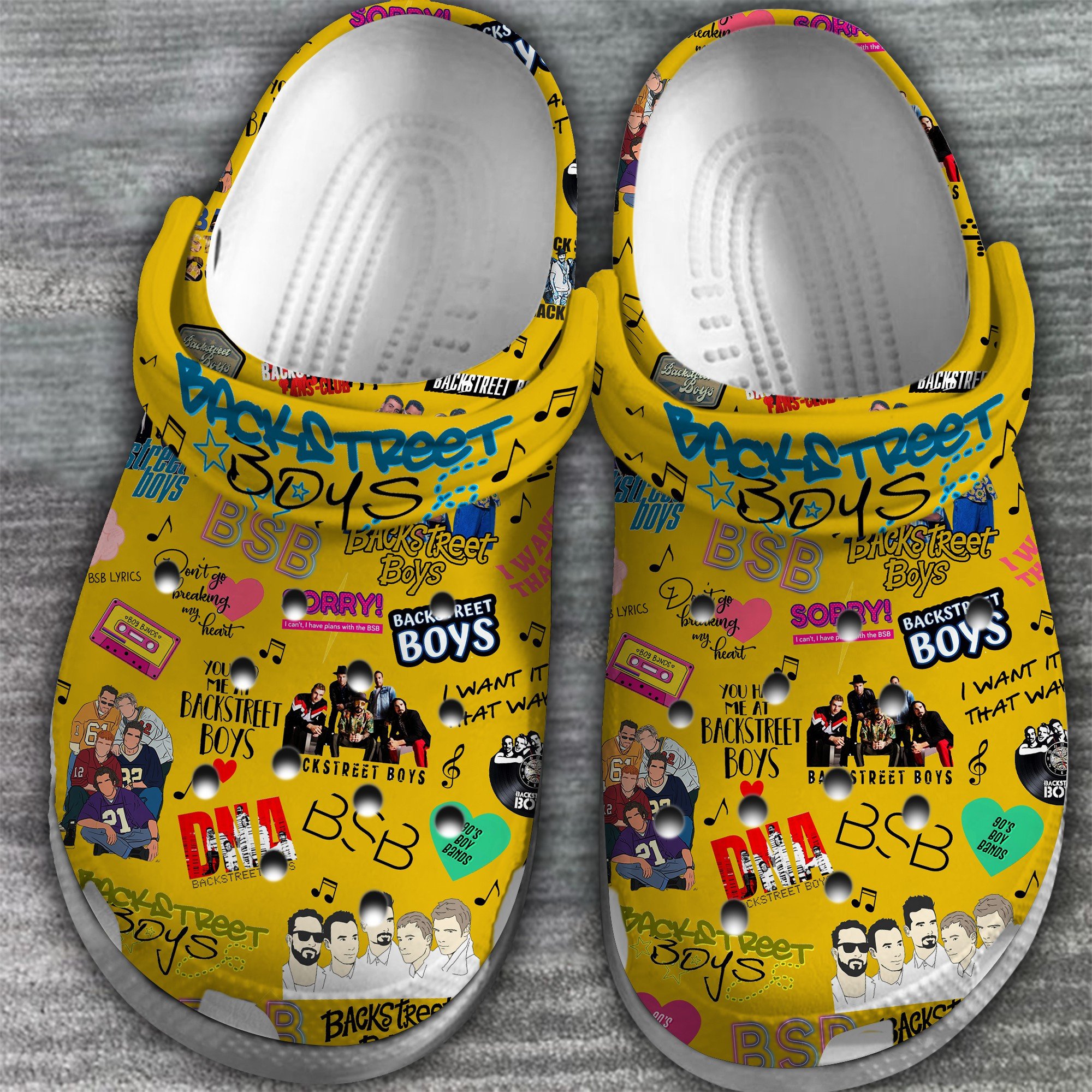 Merchidea Backstreet Boys Band Music Crocs Crocband Clogs Shoes Comfortable For Men Women and Kids