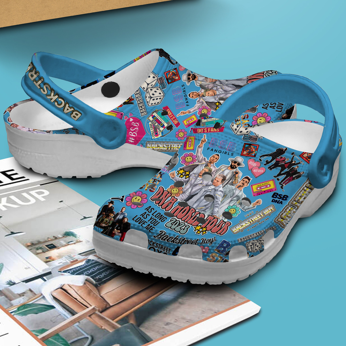 Merchidea Backstreet Boys Band Music Crocs Crocband Clogs Shoes Comfortable For Men Women and Kids