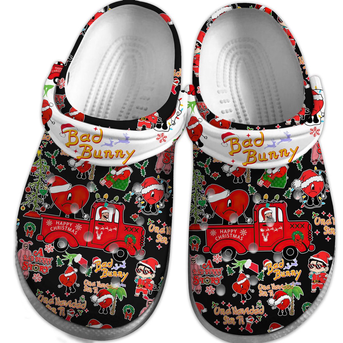 Merchidea Bad Bunny Music Crocs Crocband Clogs Shoes Comfortable For Men Women and Kids
