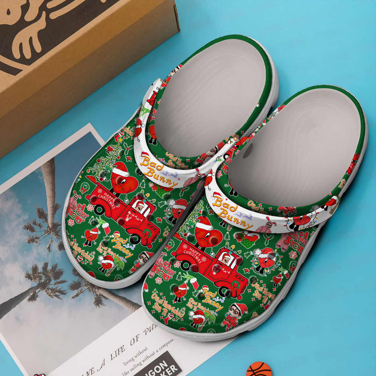 Merchidea Bad Bunny Music Crocs Crocband Clogs Shoes Comfortable For Men Women and Kids