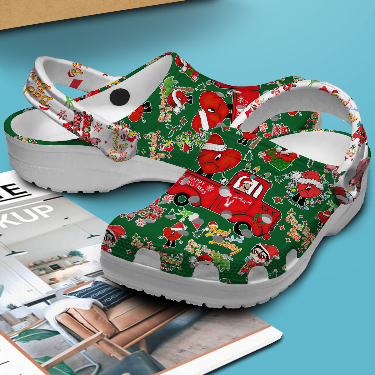 Merchidea Bad Bunny Music Crocs Crocband Clogs Shoes Comfortable For Men Women and Kids