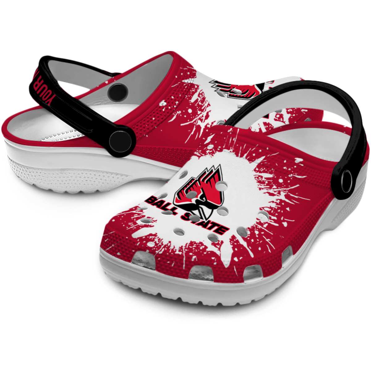 Merchidea Ball State Cardinals NCAA Sport Crocs Crocband Clogs Shoes Comfortable For Men Women and Kids
