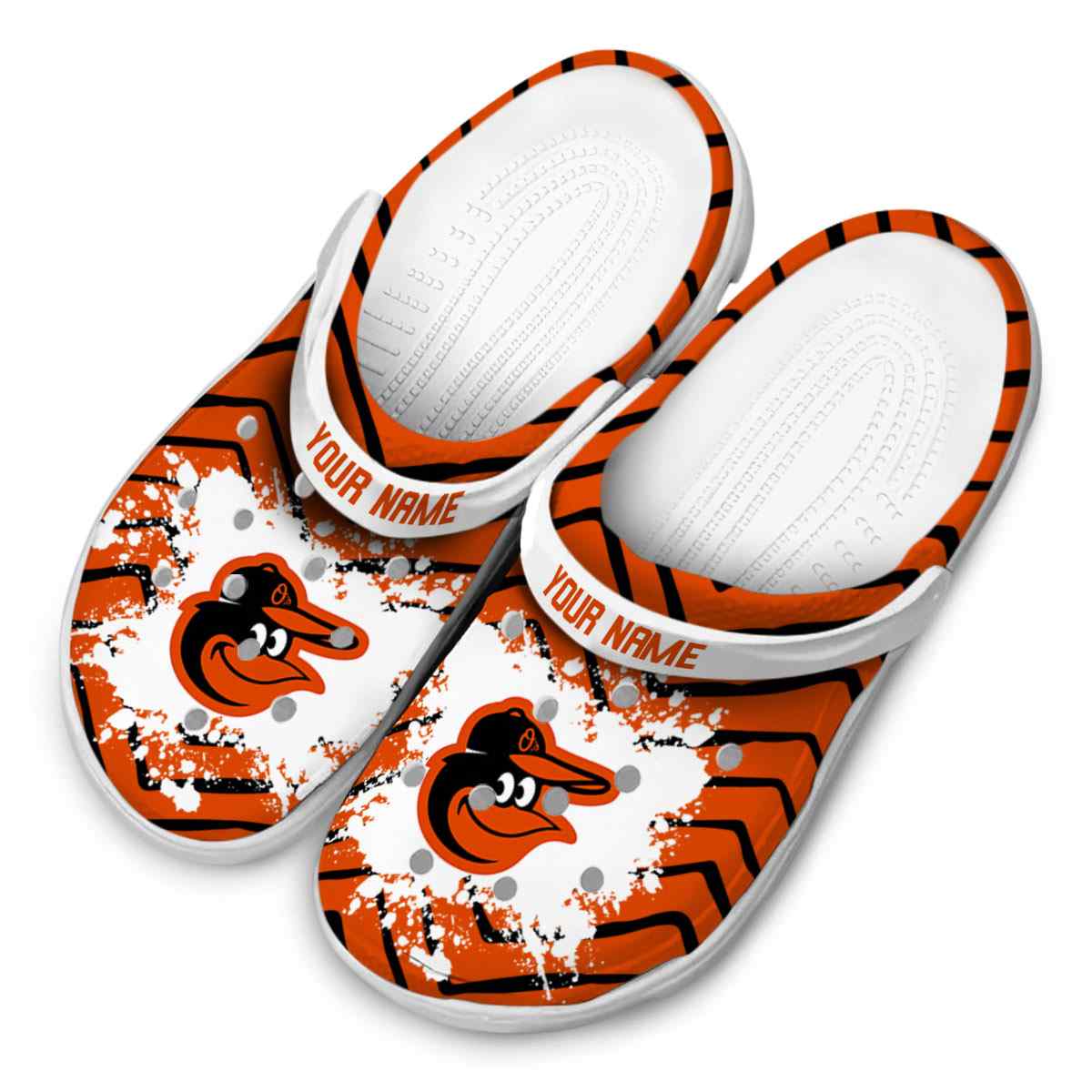 Merchidea Baltimore Orioles MLB Sport Crocs Crocband Clogs Shoes Comfortable For Men Women and Kids