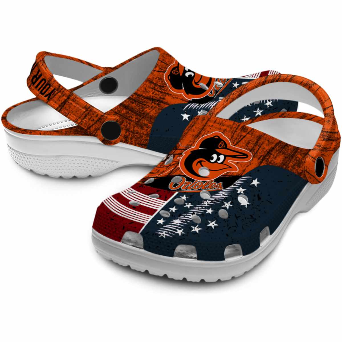 Merchidea Baltimore Orioles MLB Sport Crocs Crocband Clogs Shoes Comfortable For Men Women and Kids
